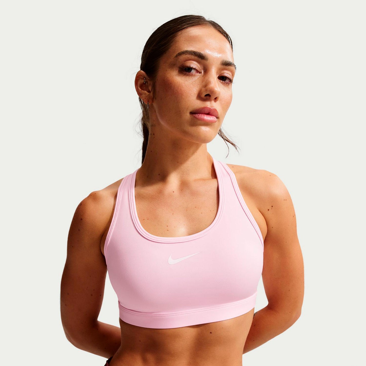 Nike Swoosh Medium Sport-bh Dames-roze, mauve