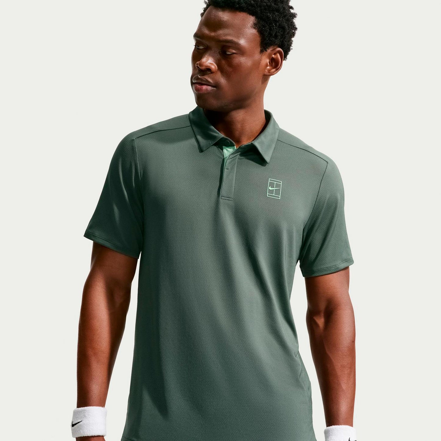 Nike Court Dri-FIT Advantage Polo Heren - grijsgroen
