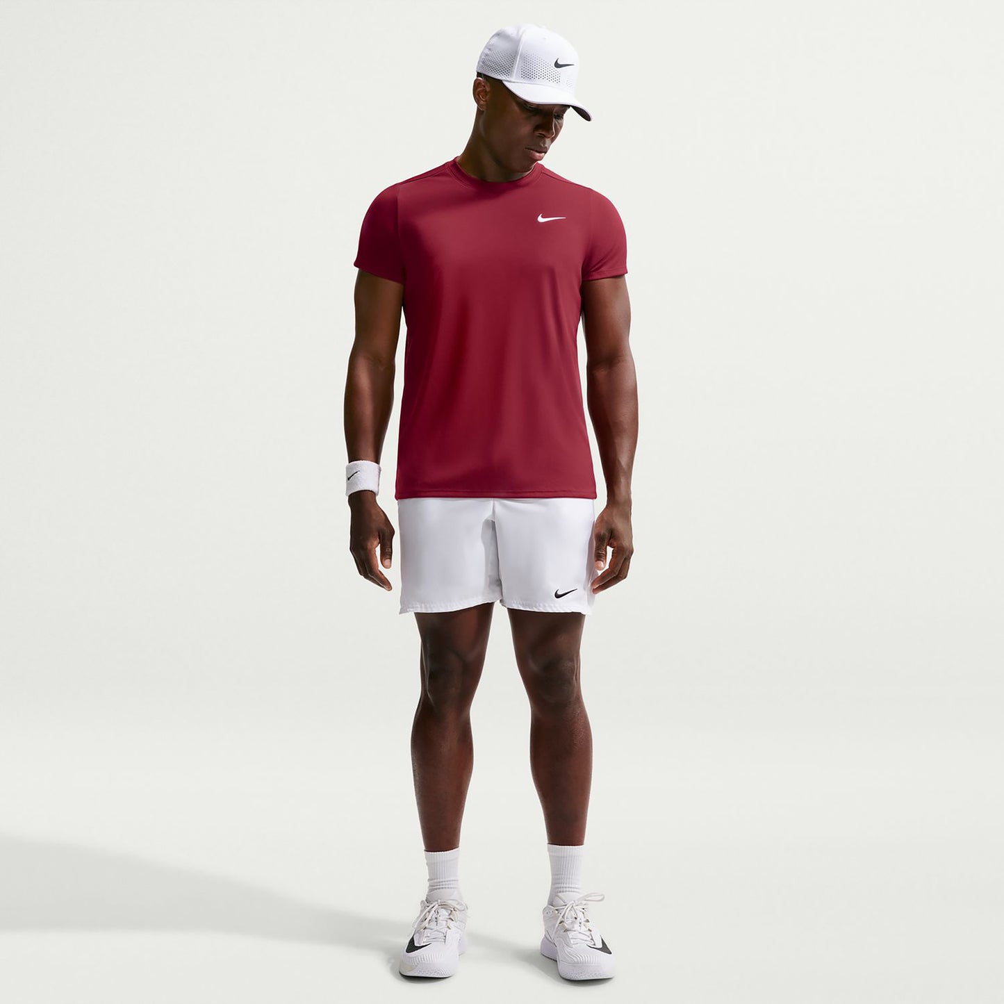 Nike Court Victory Dry T-shirt Heren - wijnrood