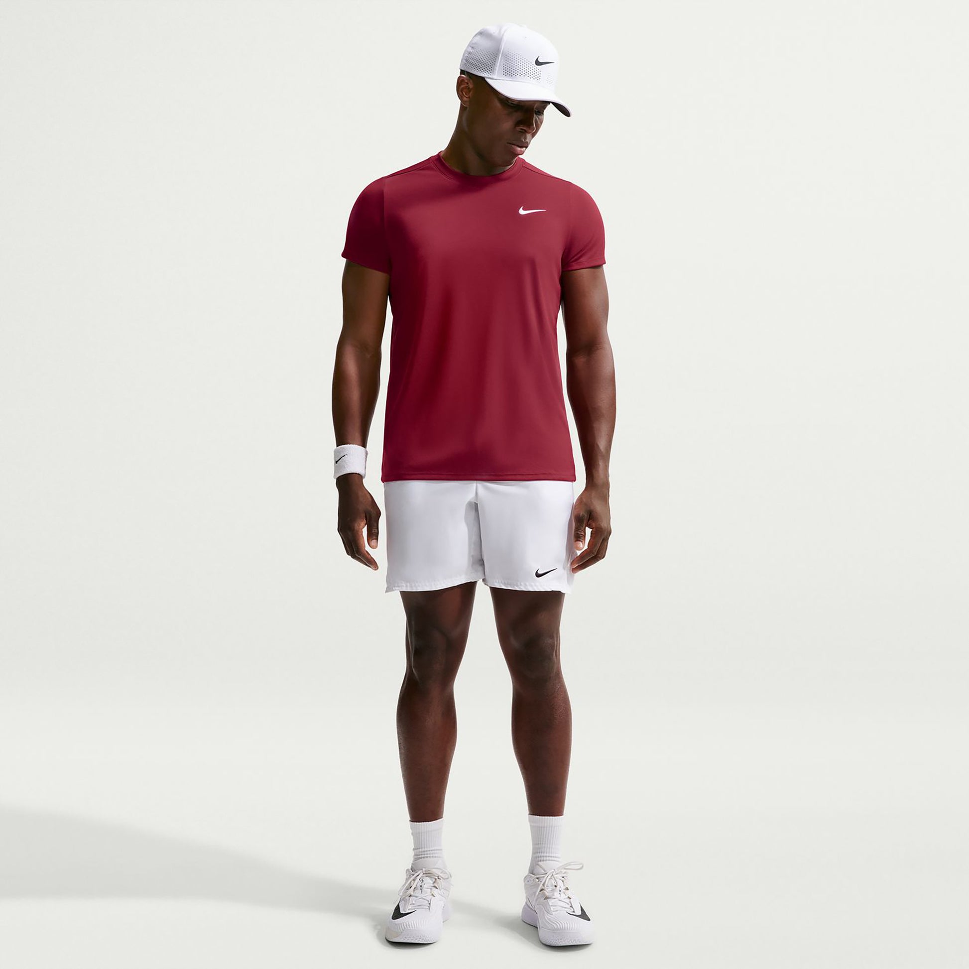 Nike Court Victory Dry T-shirt Heren - wijnrood