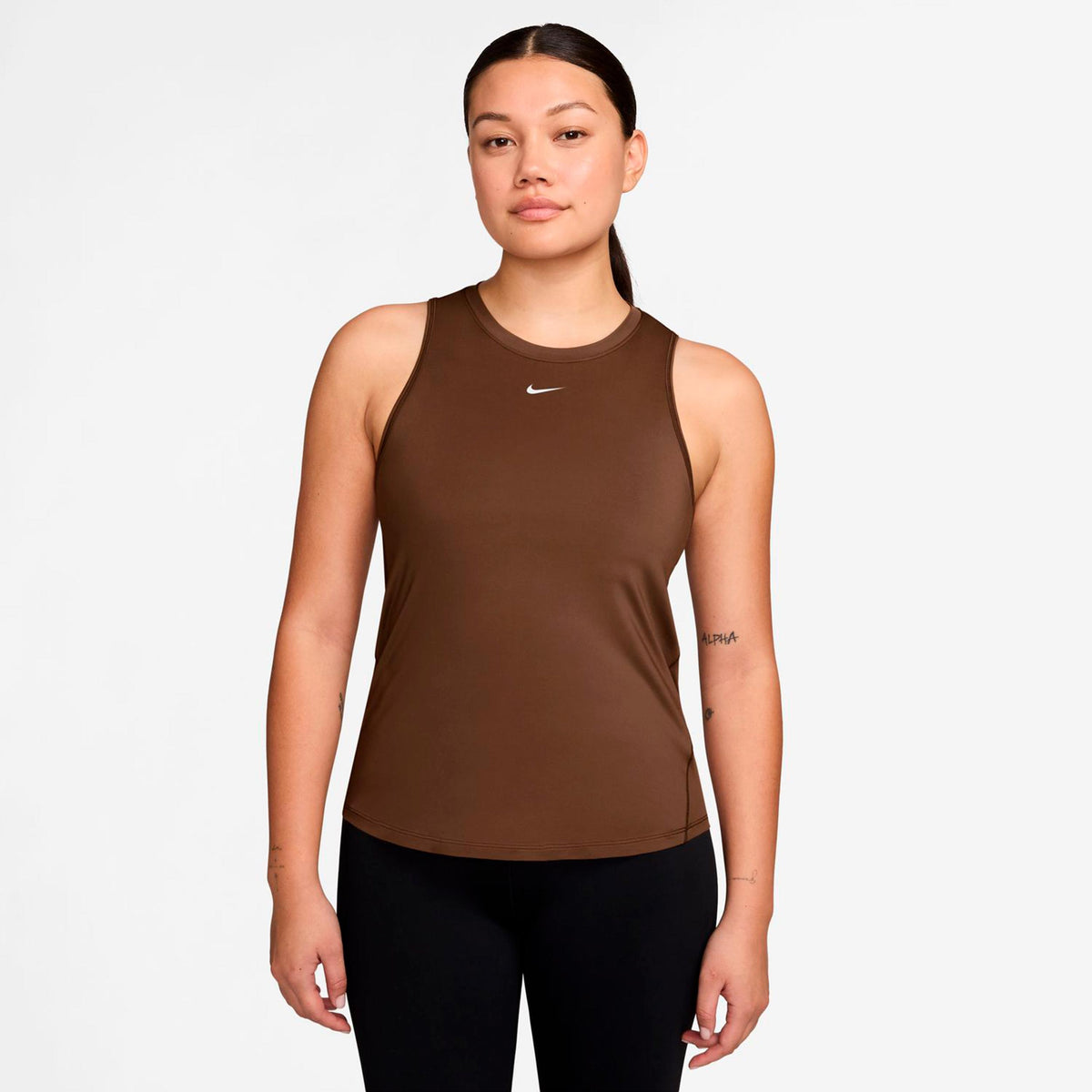 Nike One Dri-Fit Débardeur tank top Femmes - marron, blanc