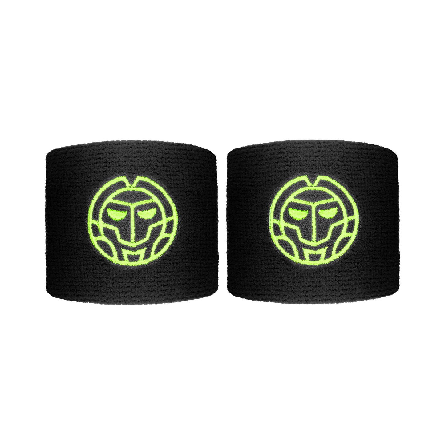 BIDI BADU Night Flash Zweetband Verpakking 2 stuks kort - zwart, neongeel