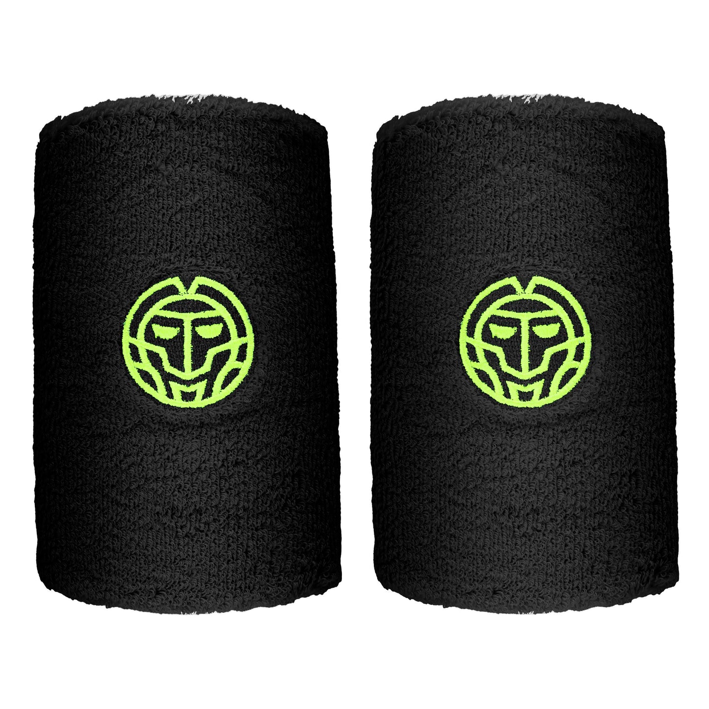 BIDI BADU Night Flash Zweetband Verpakking 2 stuks lang - zwart, neongeel