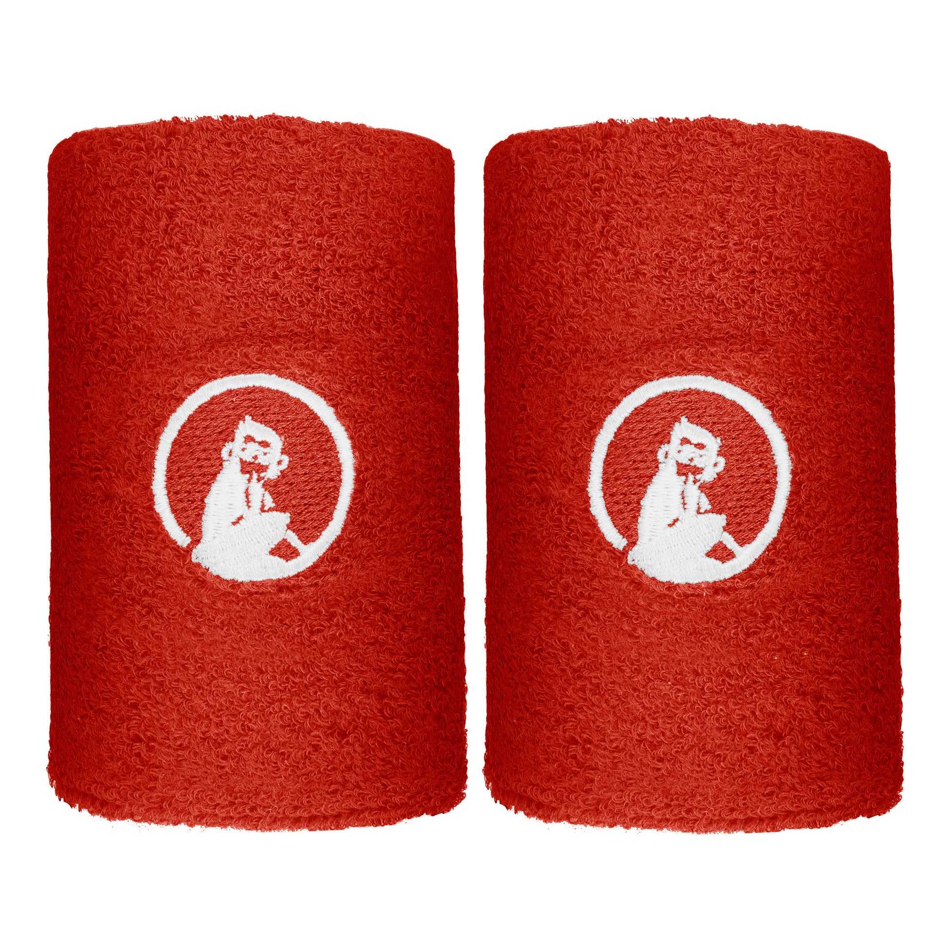Quiet Please Zweetband Verpakking 2 stuks lang - rood, wit