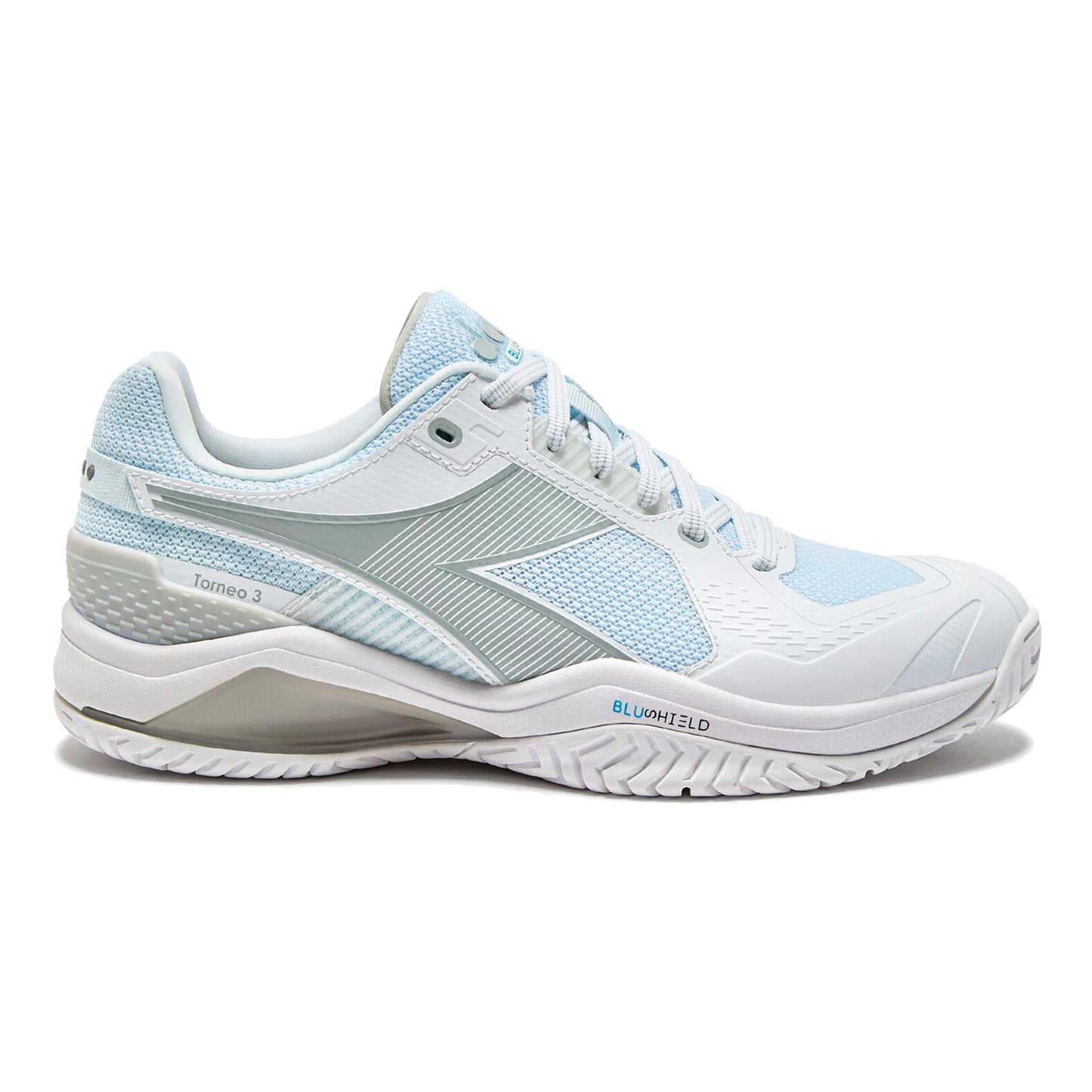 Diadora Blushield Torneo 3 Chaussures toutes surfaces Femmes - blanc, argent