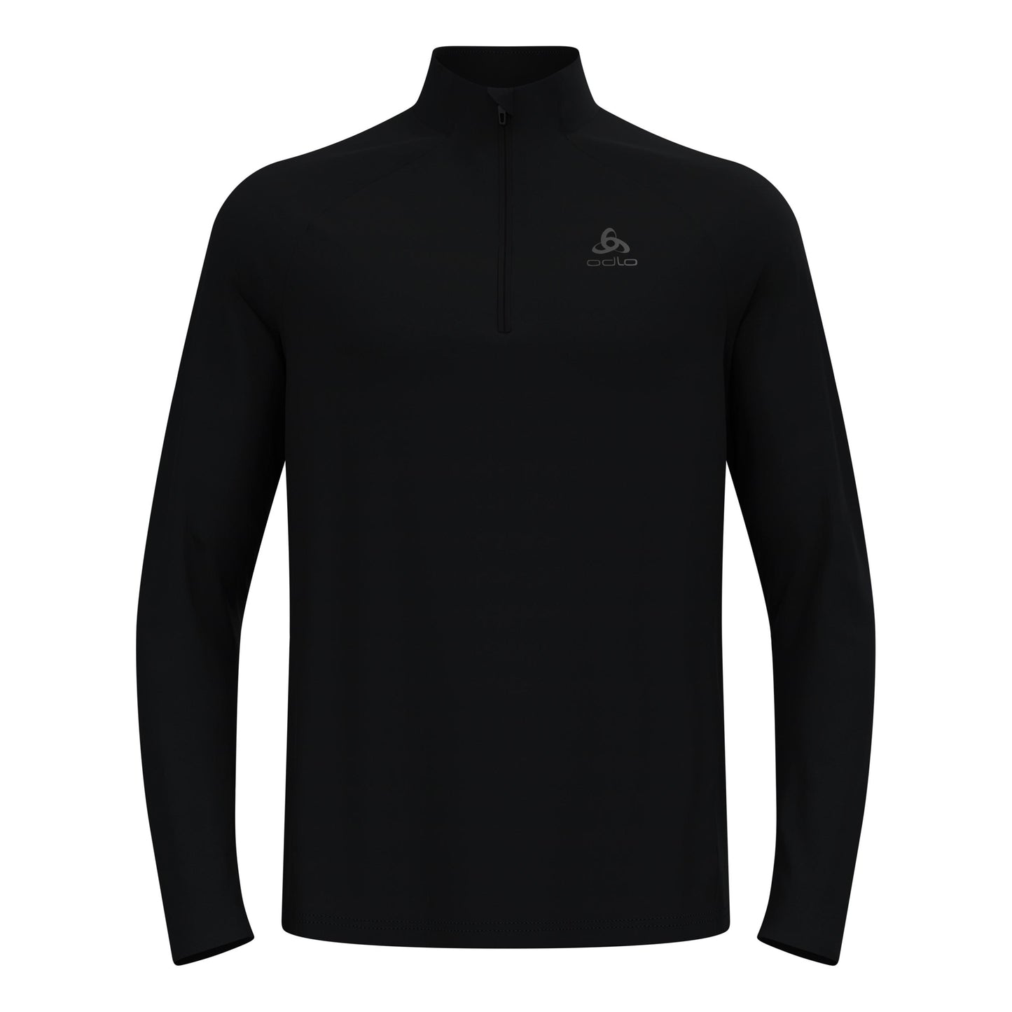 Odlo Essential 1/2 Zip Maillot de course Hommes-noir, noir