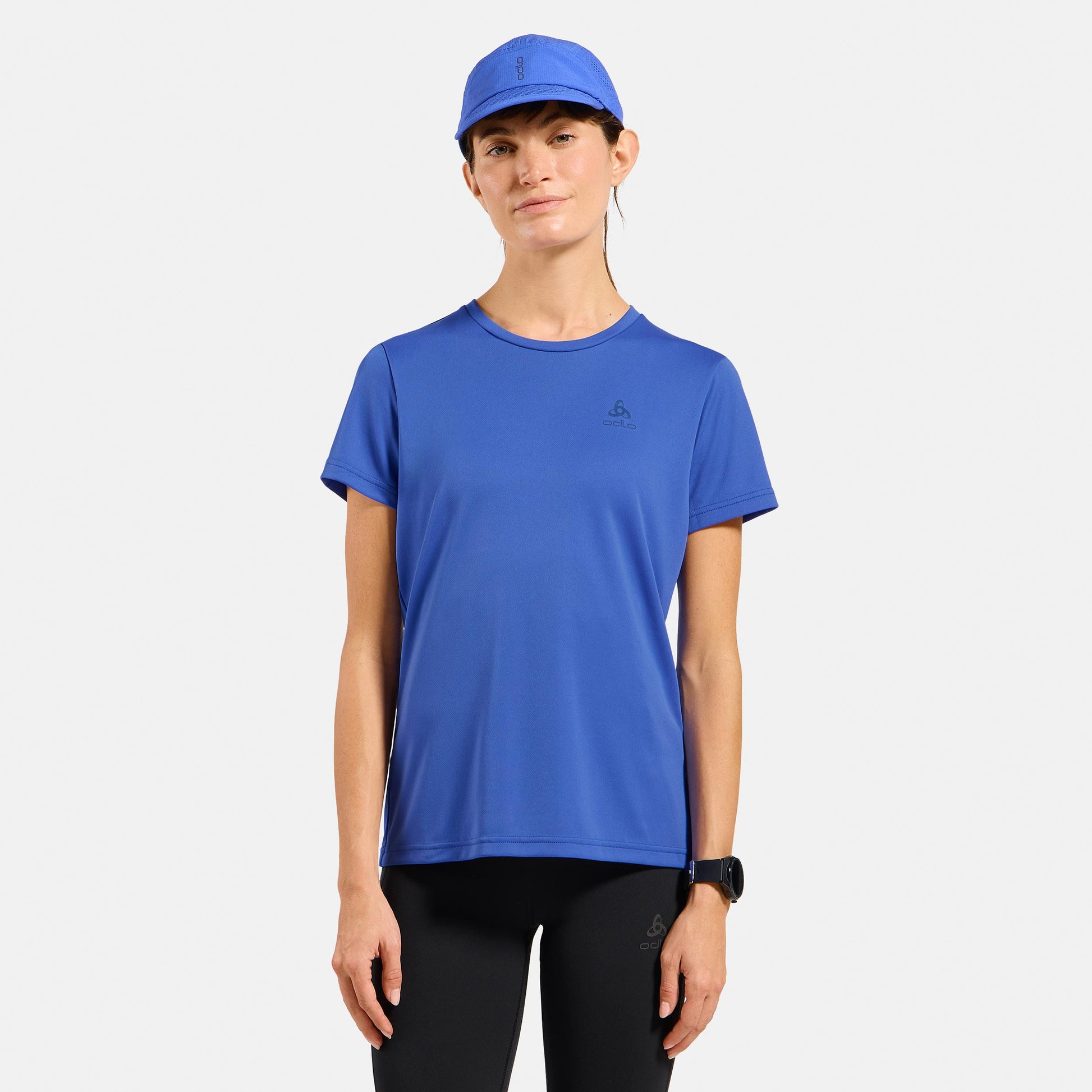 Odlo Essential Hardloopshirt Dames-blauw