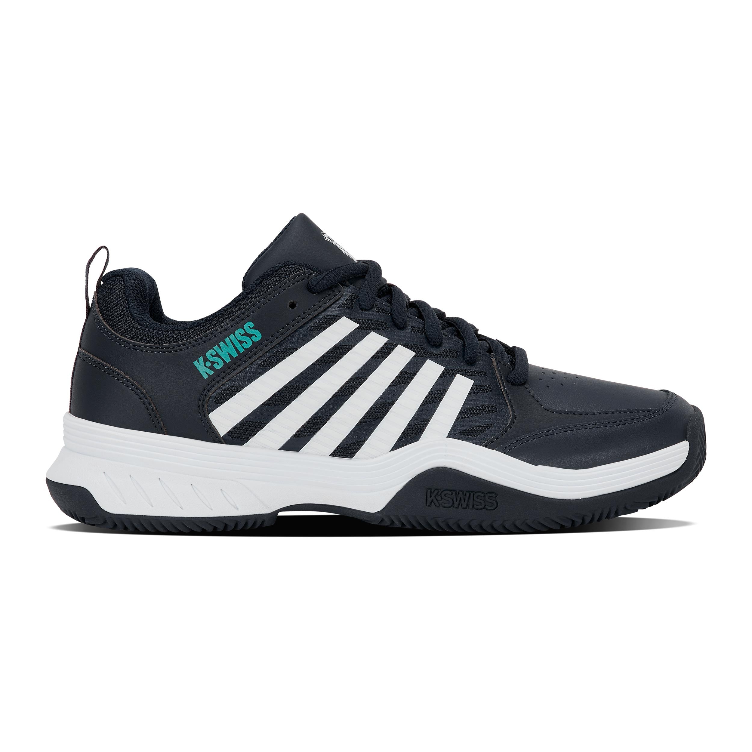 K-Swiss Court Express 2 Gravelschoen Heren - zwart, turkoois