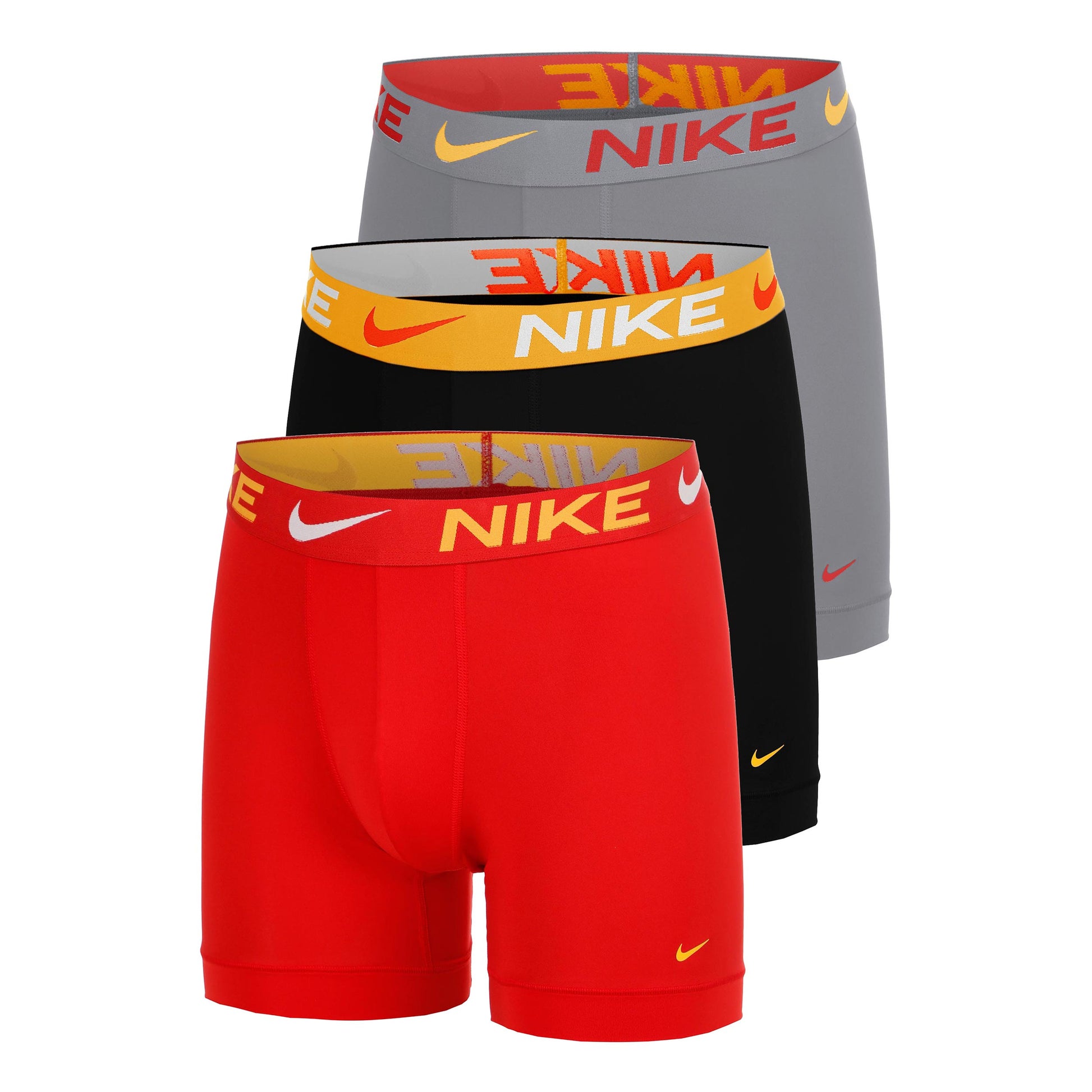 Nike Essential Micro Caleçon - Pack de 3 Hommes-rouge, gris