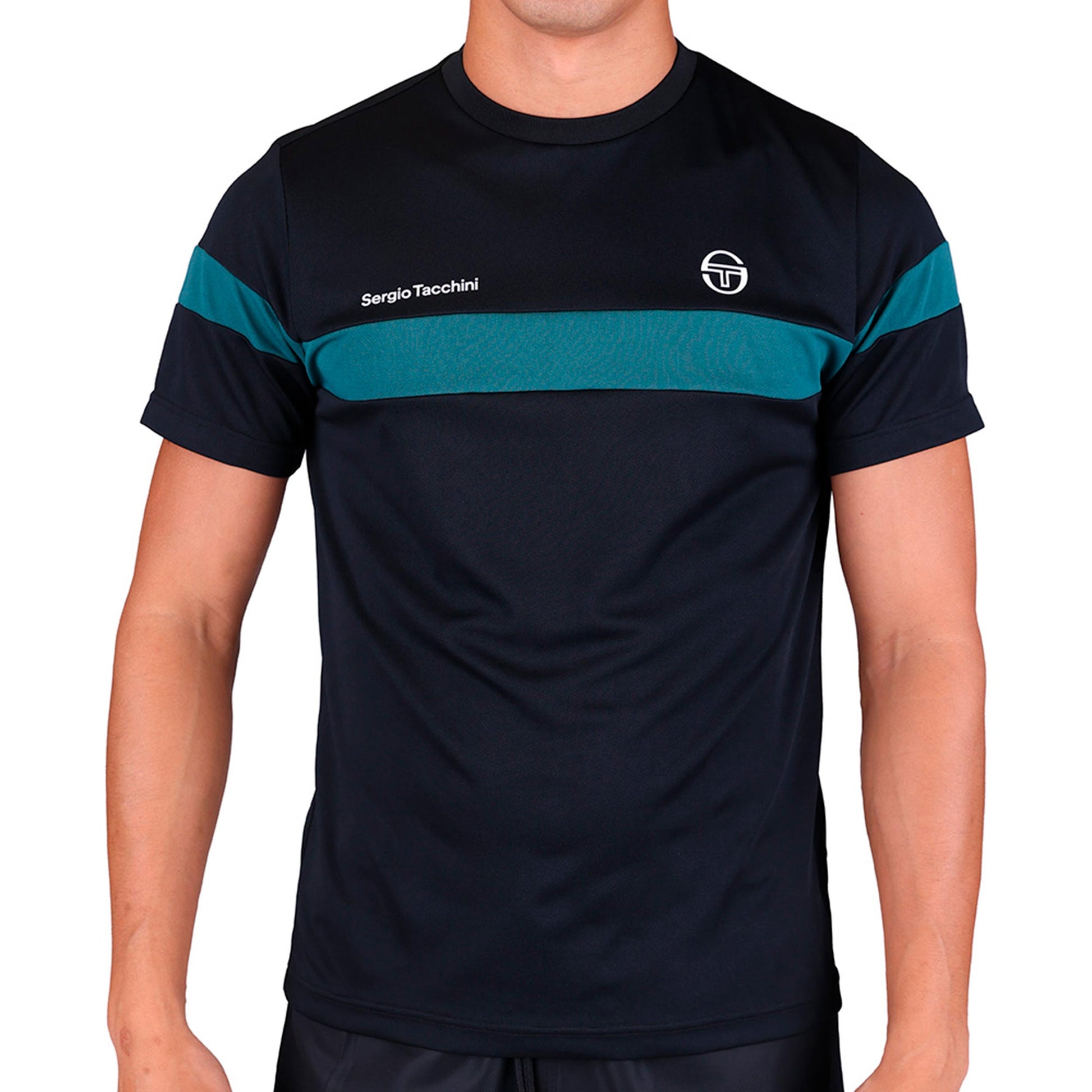Sergio Tacchini Leone PL T-shirt Hommes - noir, bleu petrol