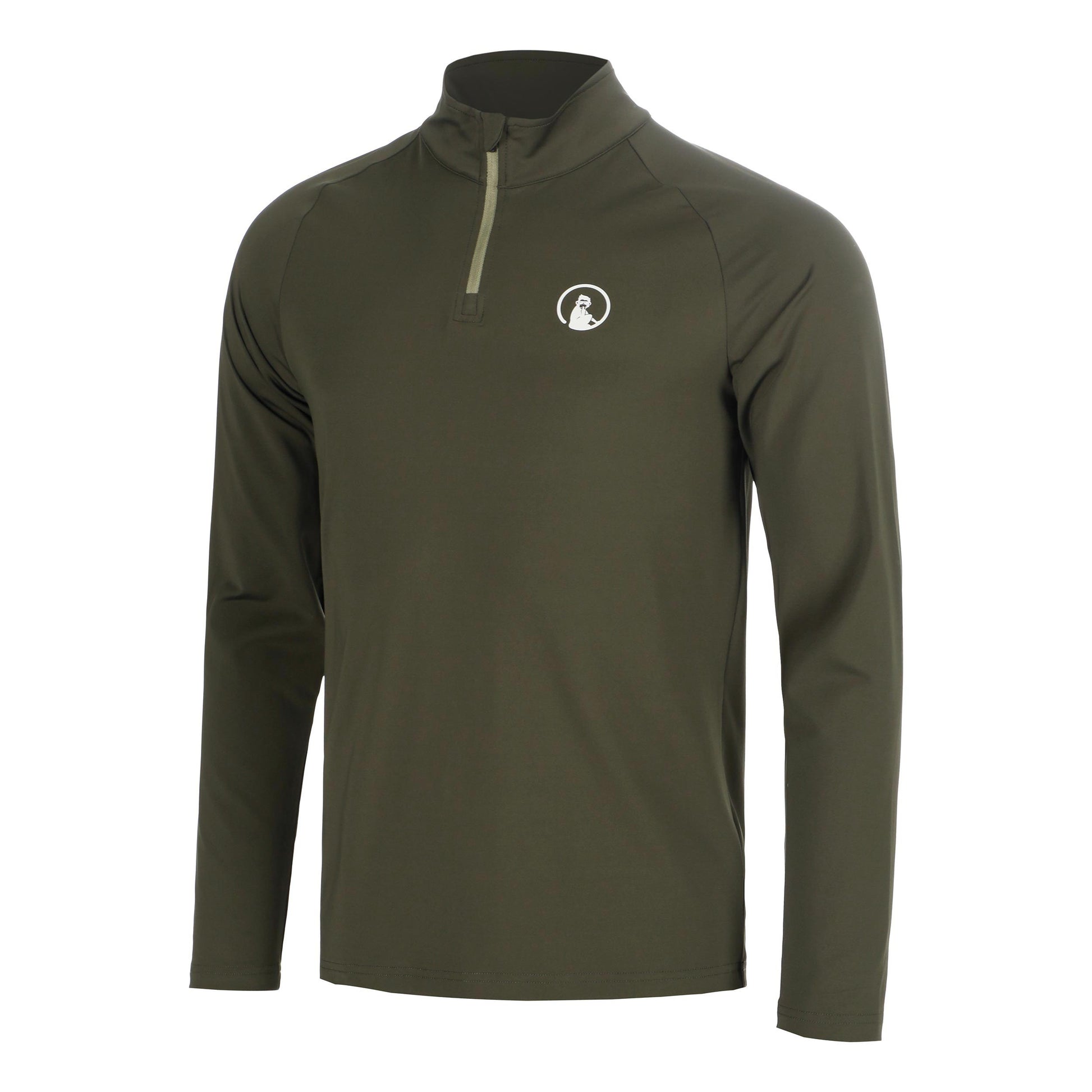 Quiet Please Memories Big Serve 1/4 Zip Longsleeve Heren - donkergroen