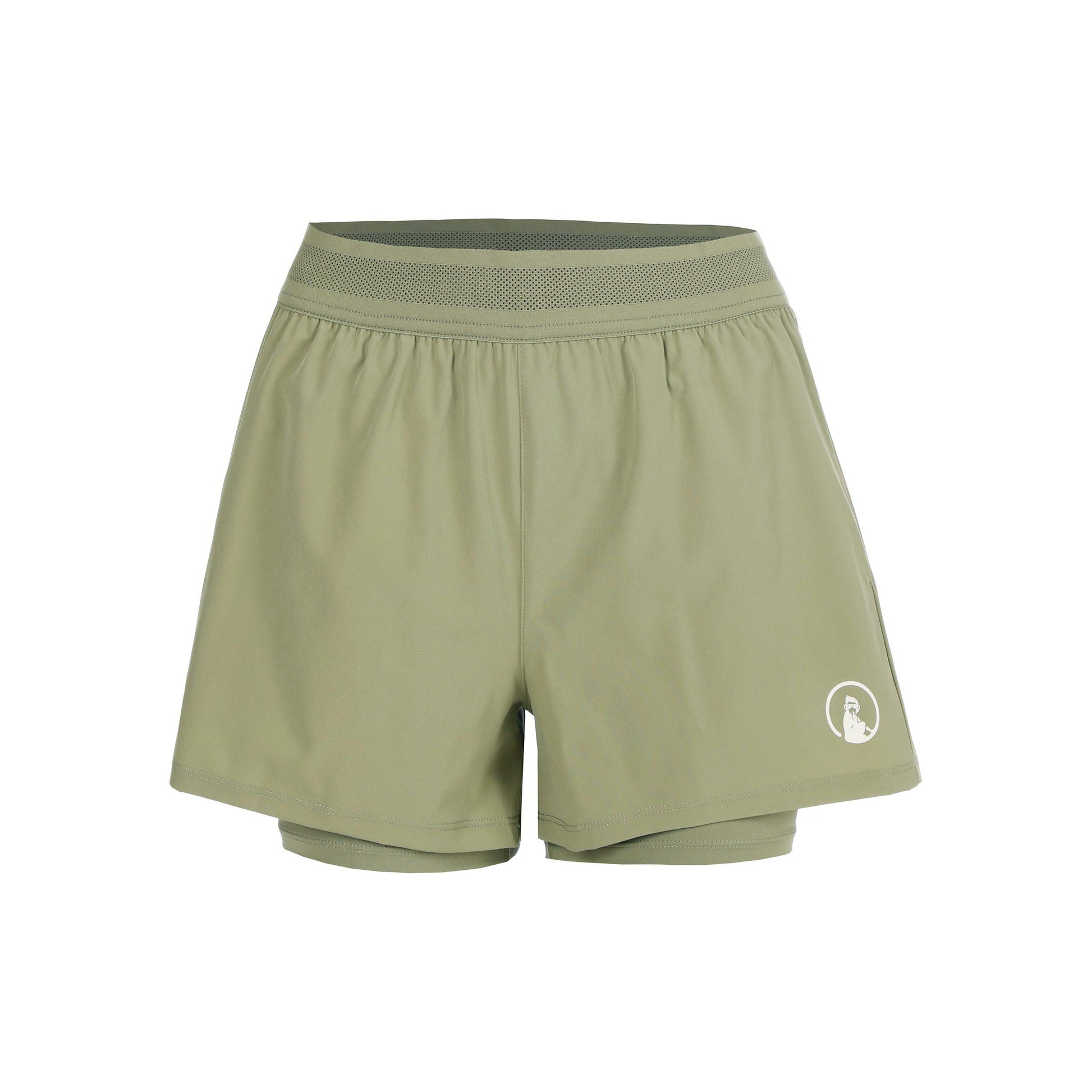 Quiet Please Memories Rematch 2In1 Shorts Dames - kaki