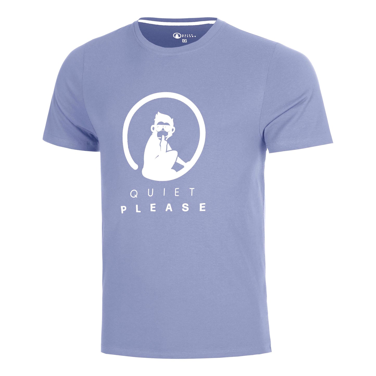 Quiet Please Glow Training T-shirt Heren - blauw, crème