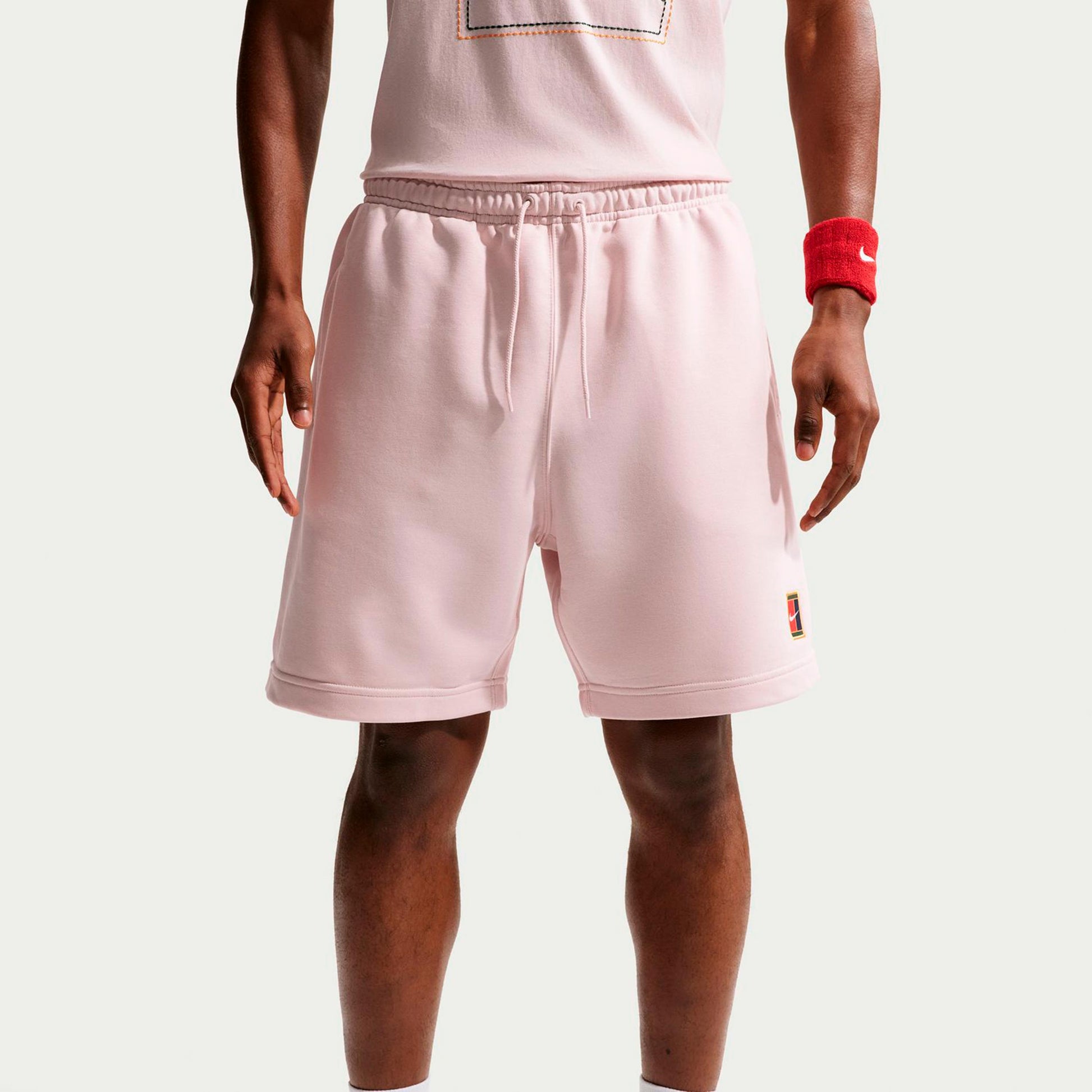Nike Court Dri-Fit Heritage Fleece Shorts Heren - oud roze