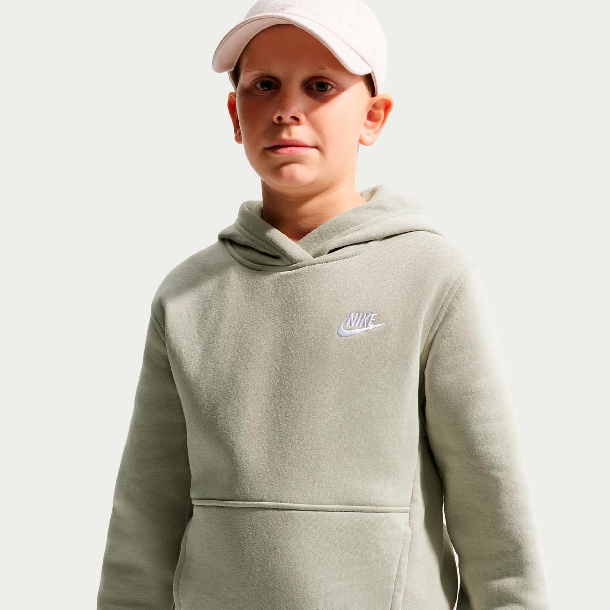 Nike Club Fleece Sweat à capuche Enfants - blanc cassé