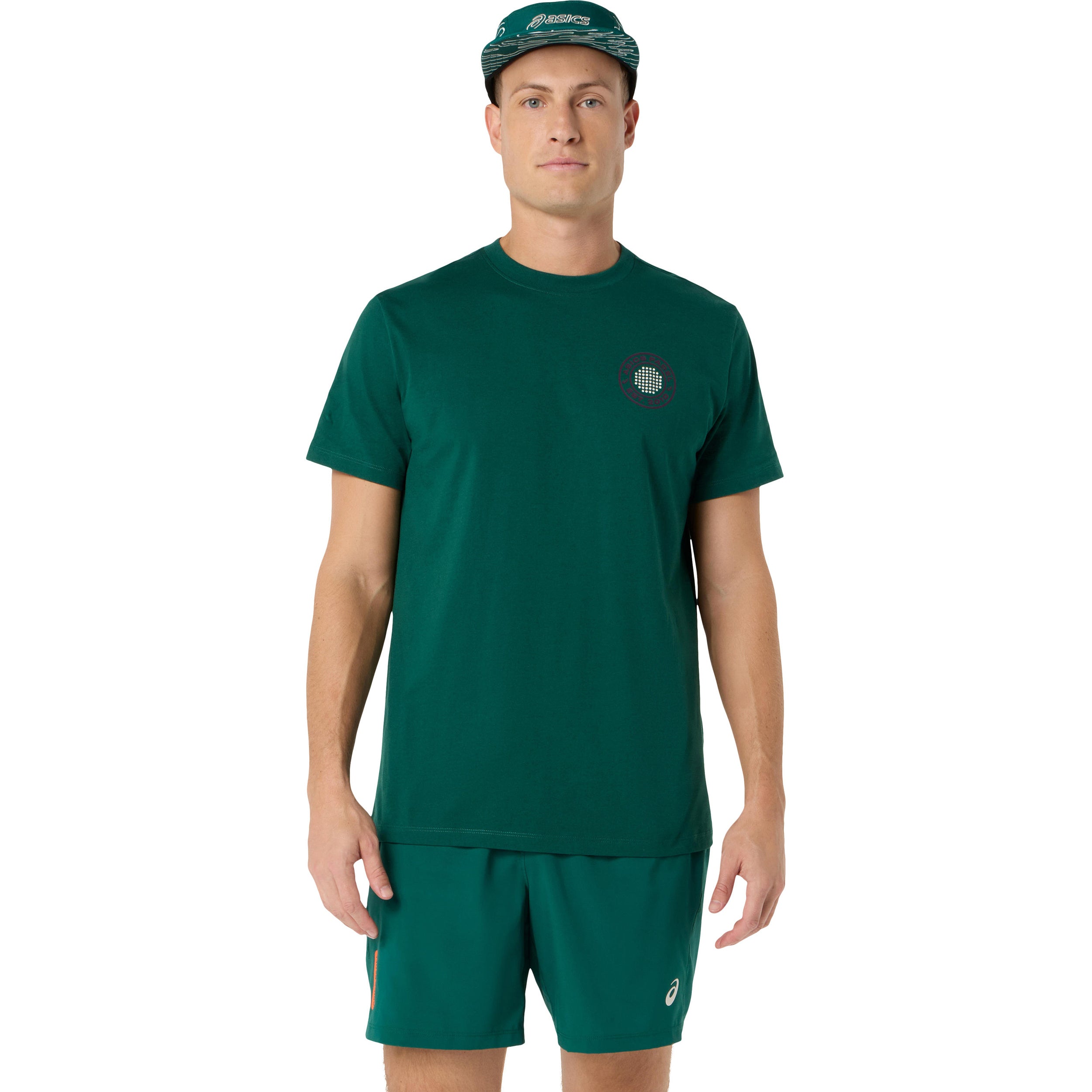 ASICS Court Graphic T-shirt Heren - donkergroen