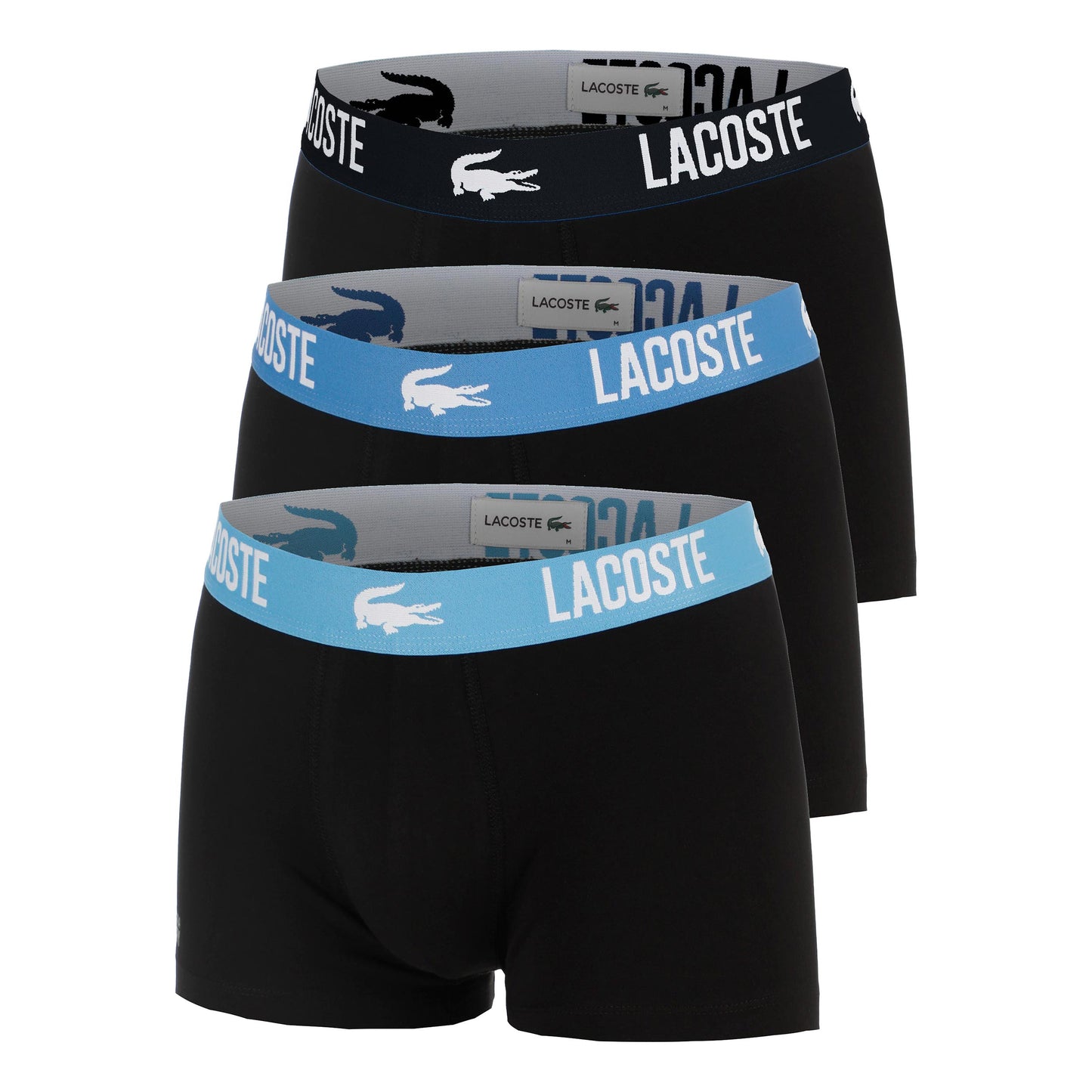 Lacoste Cotton Stretch Boxershort Verpakking 3 stuks Heren - donkerblauw, grijs