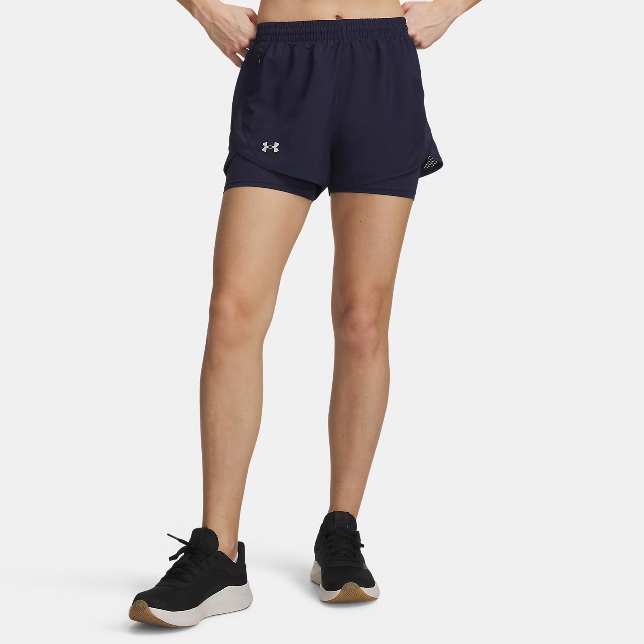 Under Armour Fly By 2in1  Hardloopshorts Dames - donkerblauw