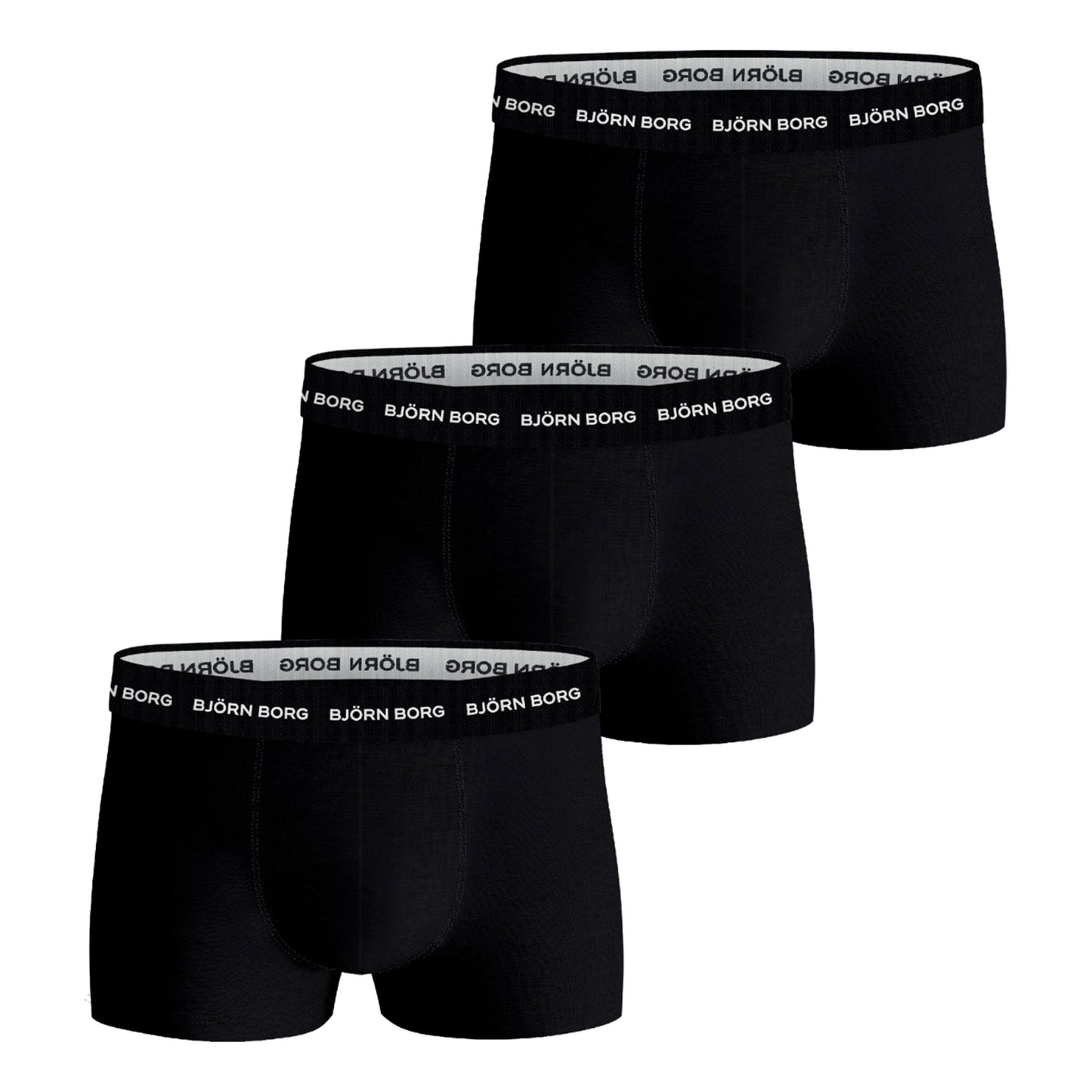 Björn Borg Cotton Stretch Trunk Boxershort Verpakking 3 stuks Heren - zwart