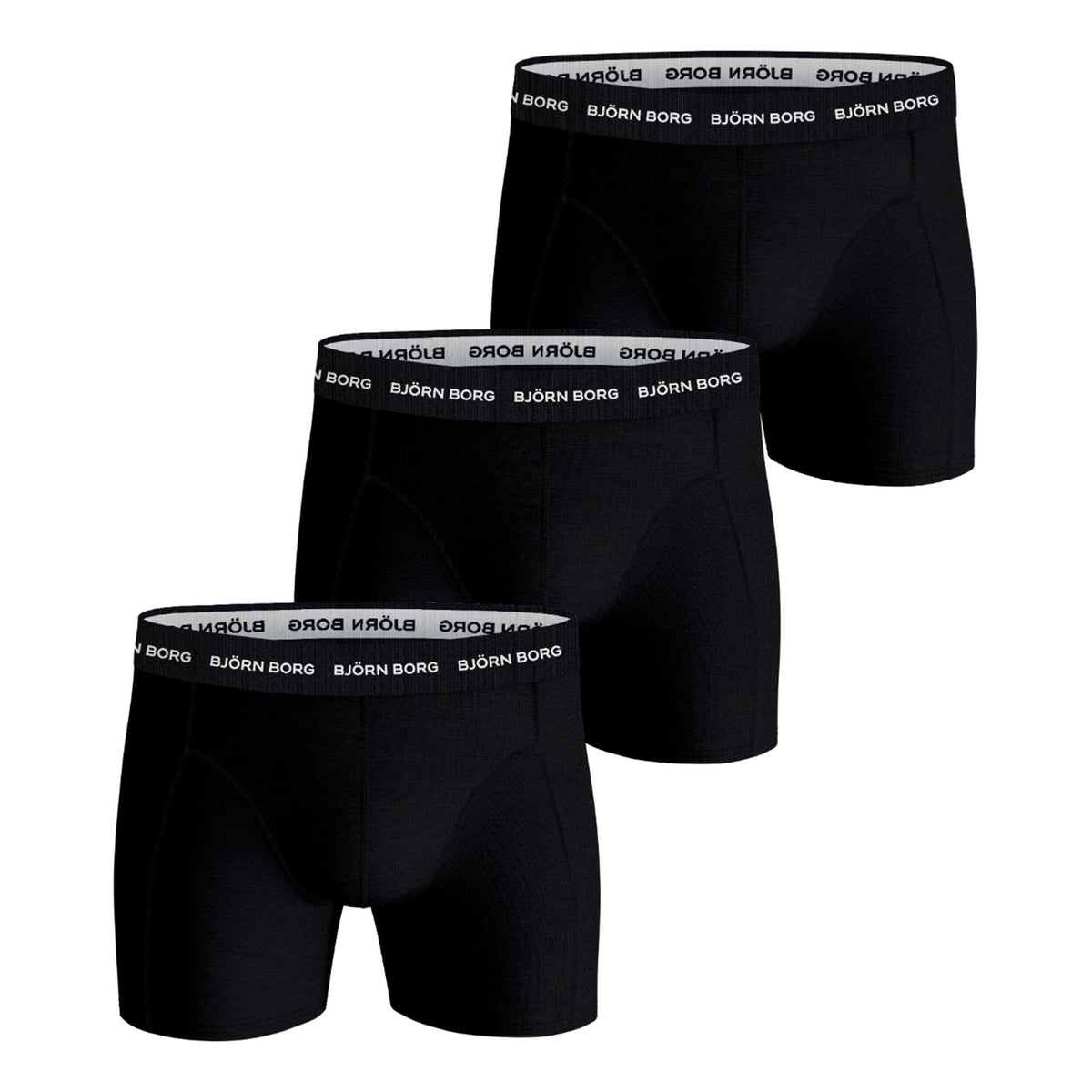 Björn Borg Cotton Stretch Boxershort Verpakking 3 stuks Heren - zwart