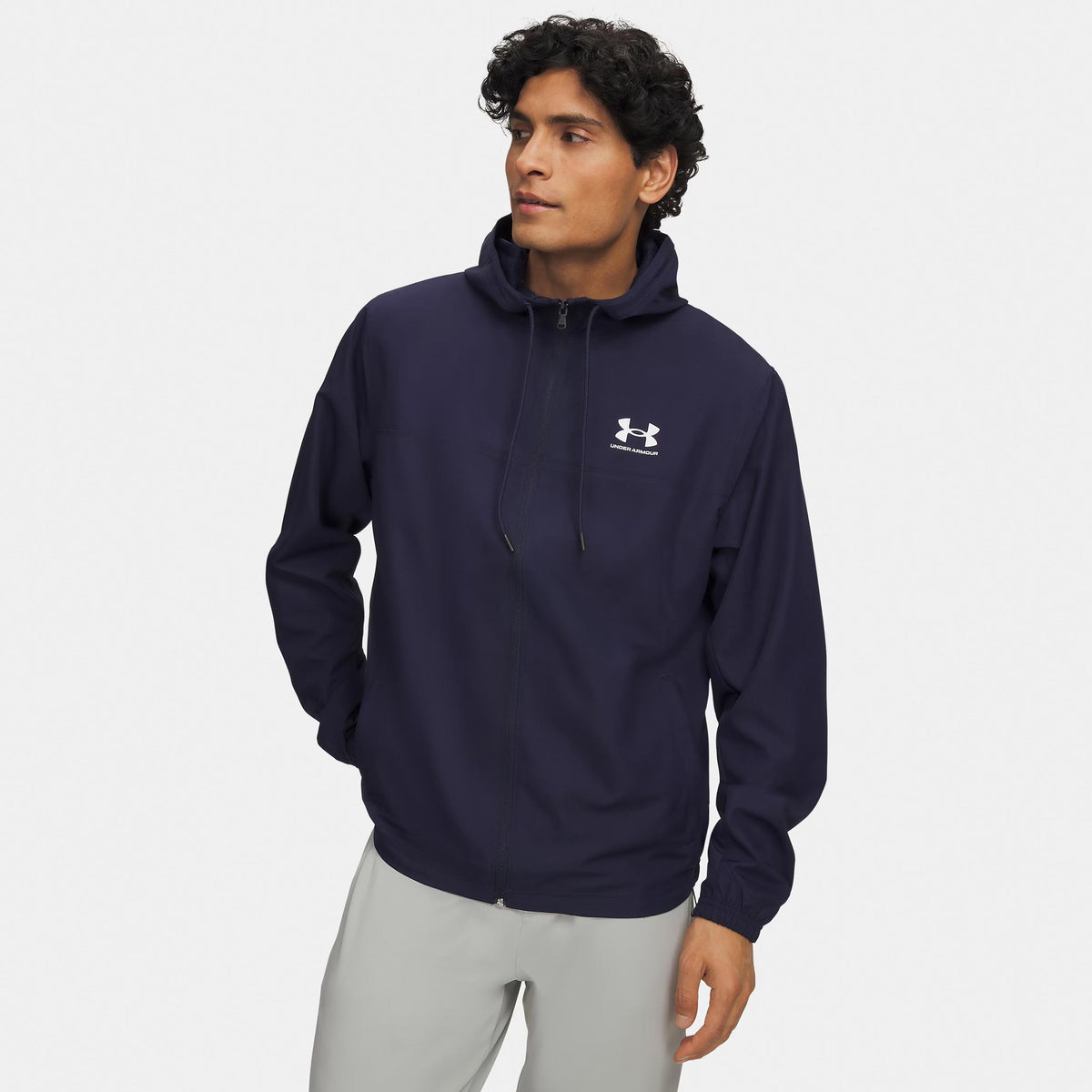 Under Armour Rival Outdoor-Jacke Hommes - bleu, blanc