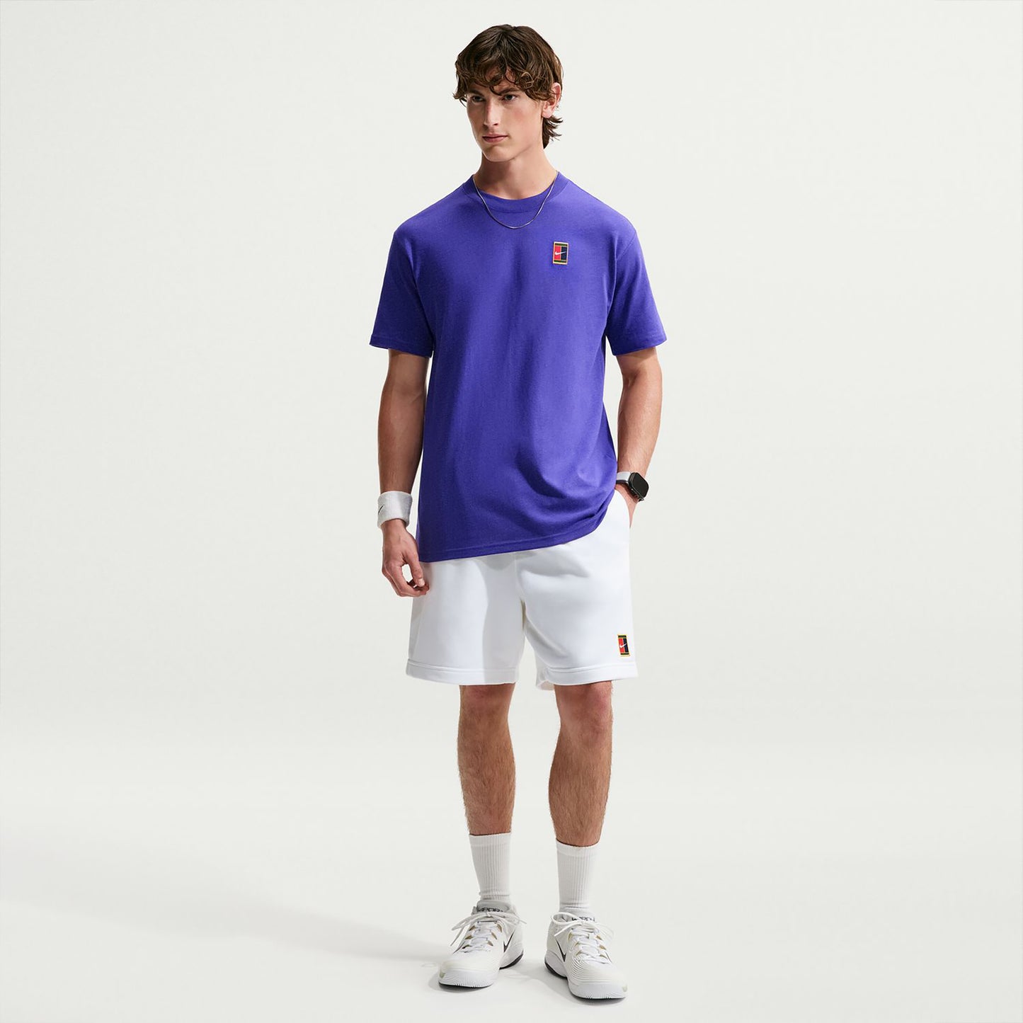 Nike Court Heritage  M90 Oc T-shirt Heren - nachtblauw