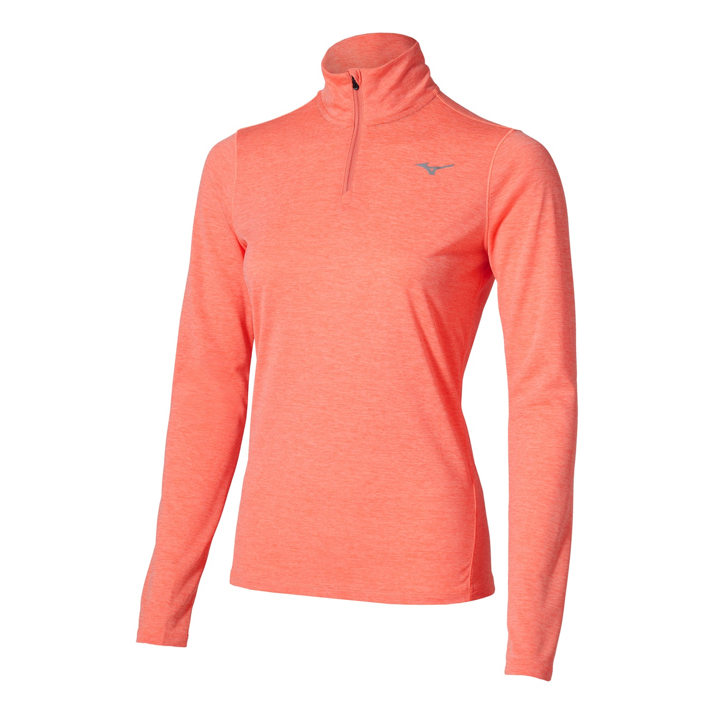 Mizuno Core Impulse Half Zip  Hardloopshirt Dames - koraal