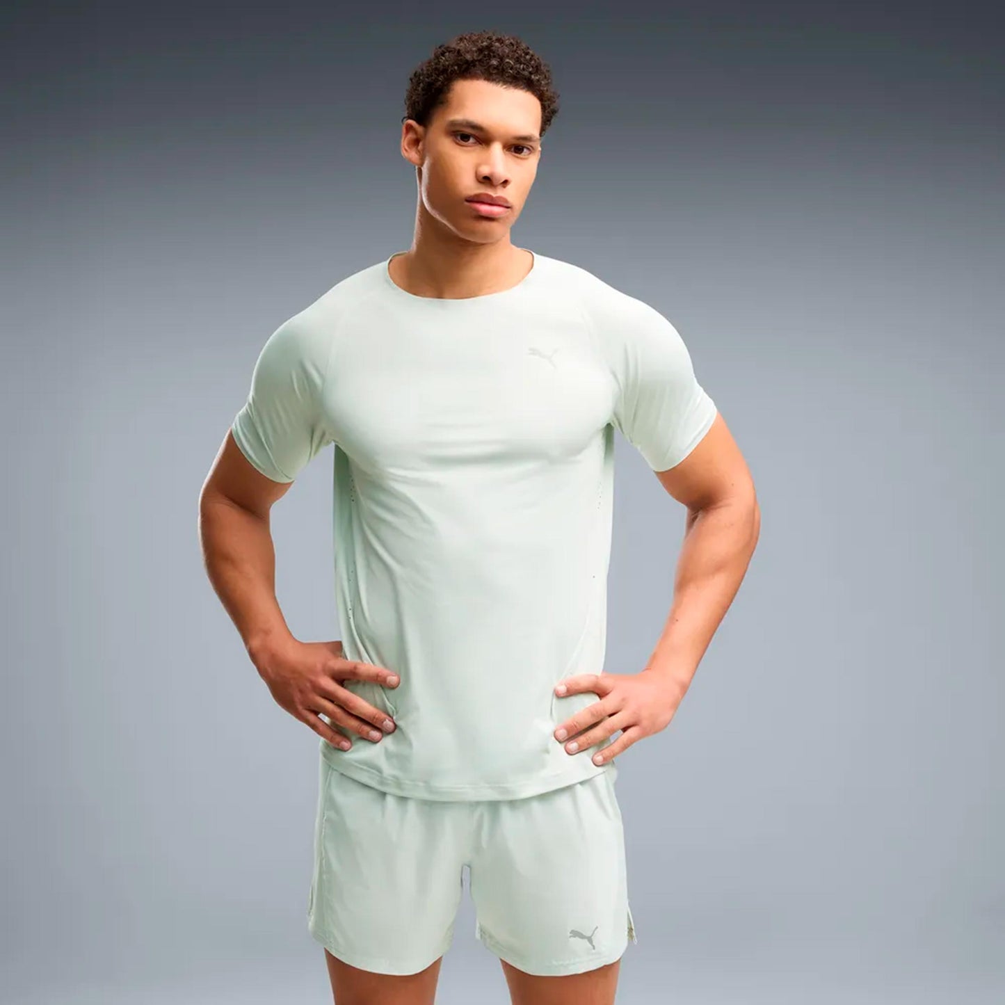 Puma Everyday Cloudspun  Maillot de course Hommes - vert clair