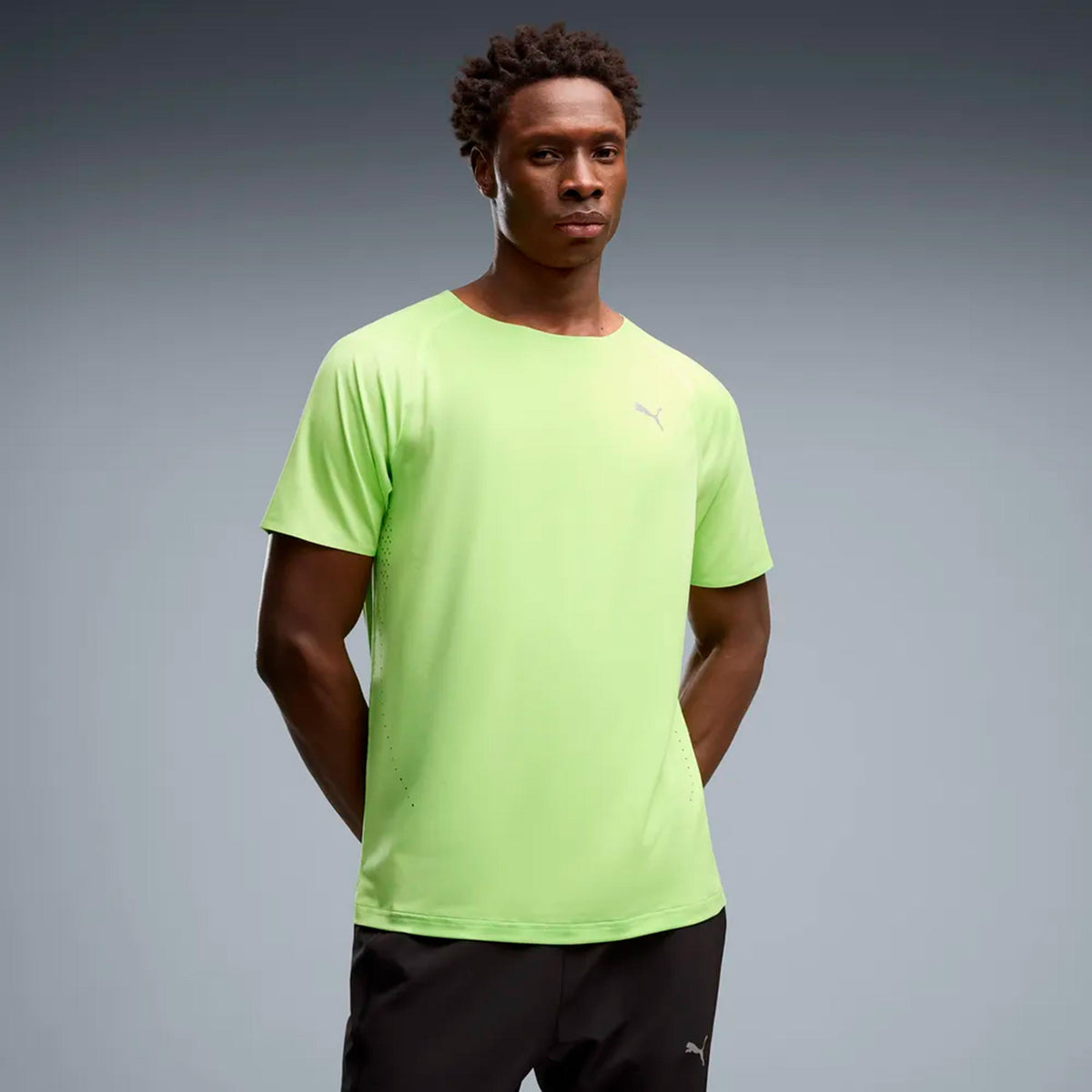 Puma Everyday Cloudspun  Hardloopshirt Heren - limoen
