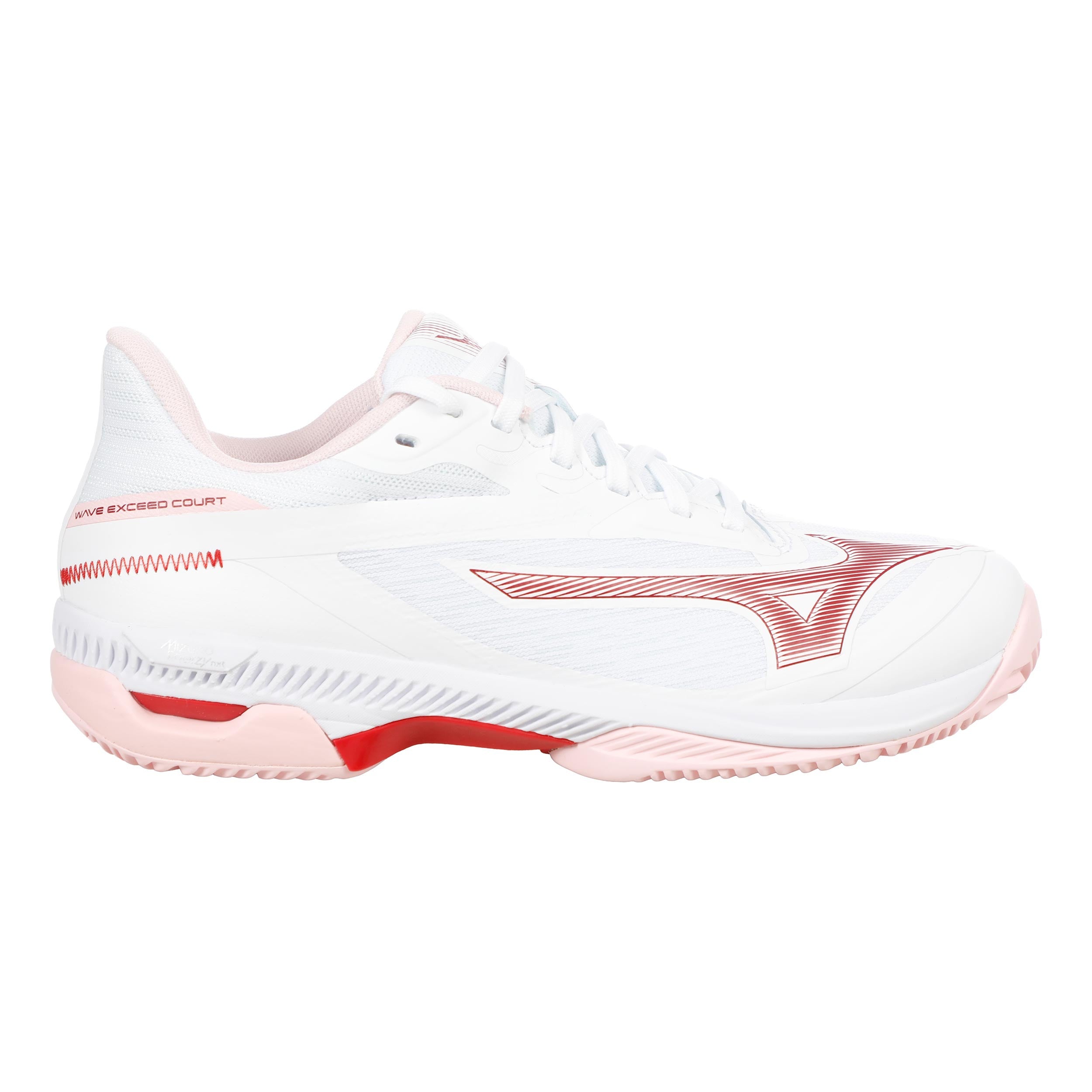 Mizuno Wave Exceed Court Gravelschoen Dames - wit, bes