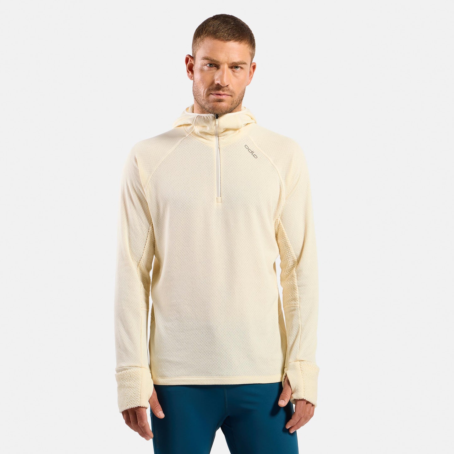 Odlo X-Alp Midlayer  Hardloopshirt Heren - crème