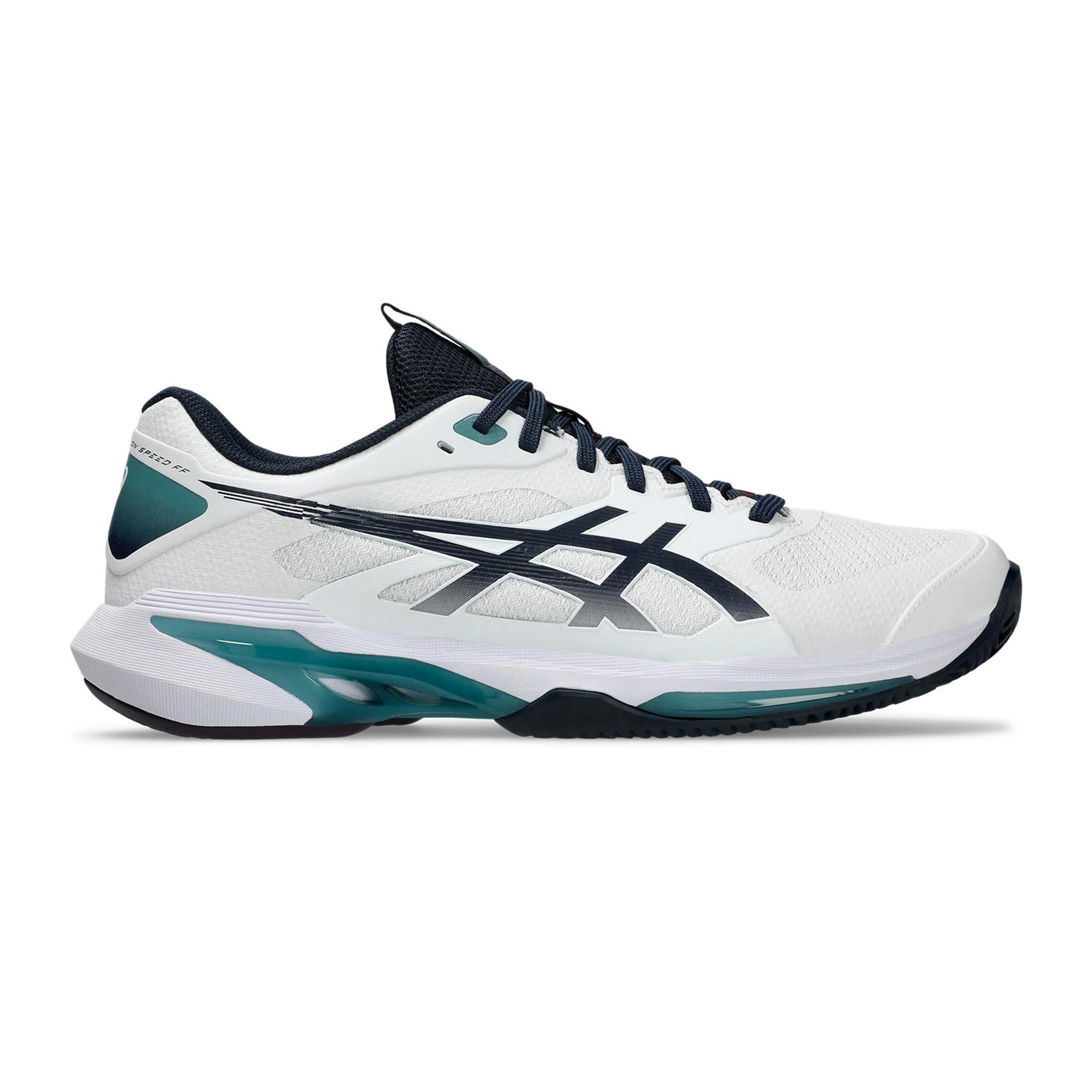ASICS Solution Speed FF 4 Gravelschoen Heren - wit, nachtblauw