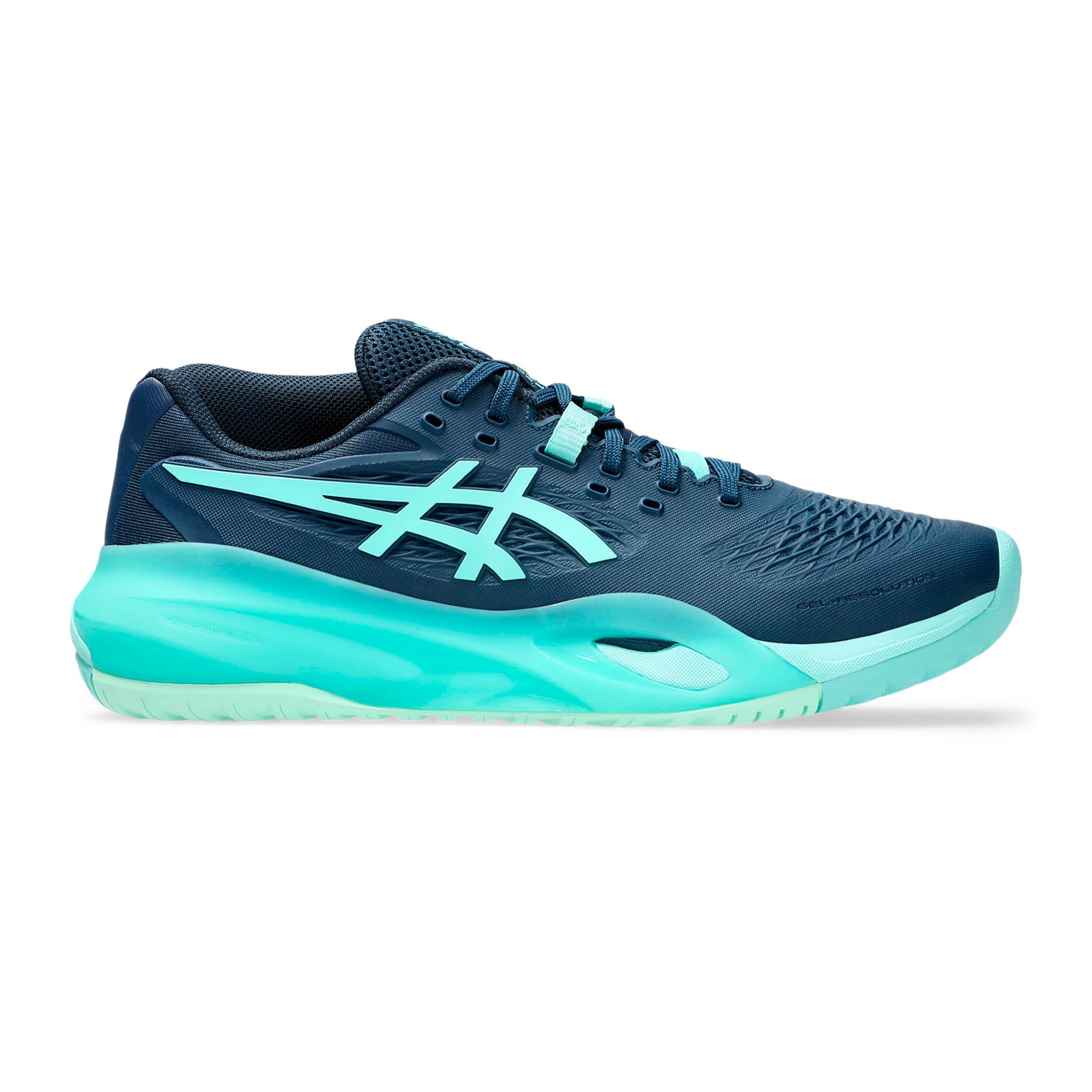 ASICS Gel-Resolution X Chaussures toutes surfaces Hommes - bleu foncé, menthe