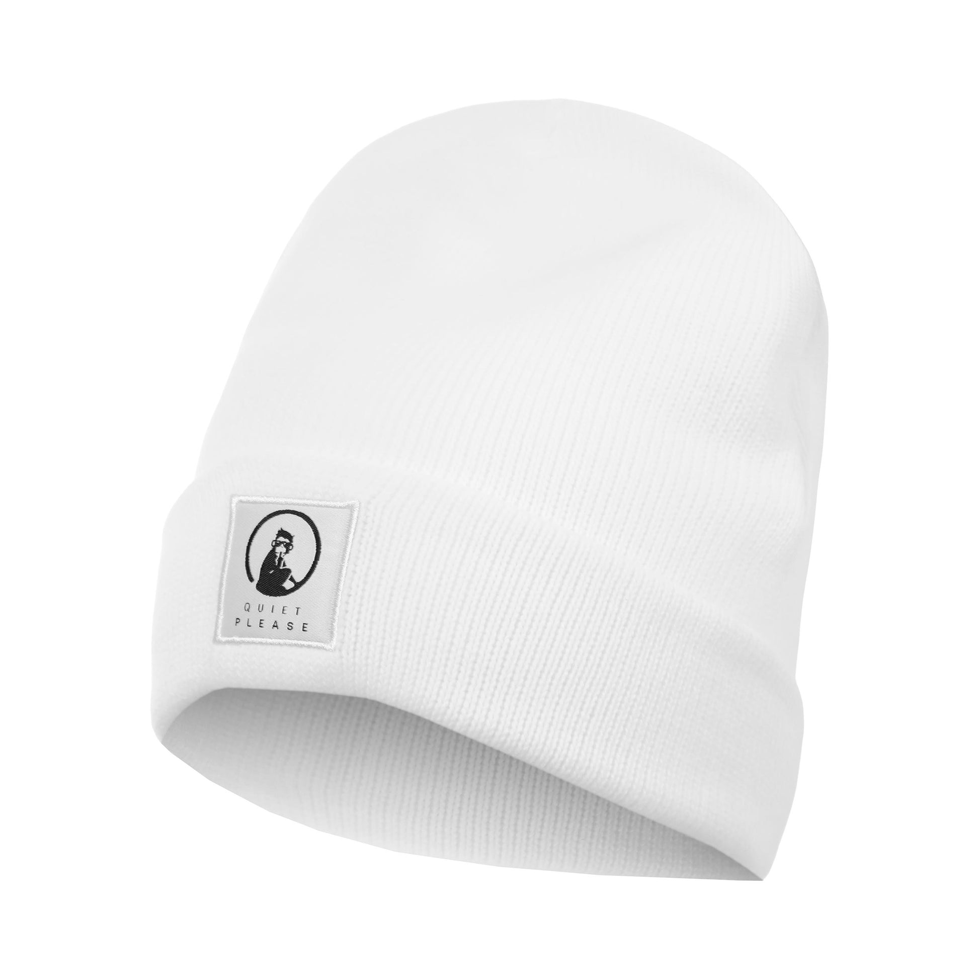 Quiet Please Get Warm Muts Unisex-wit
