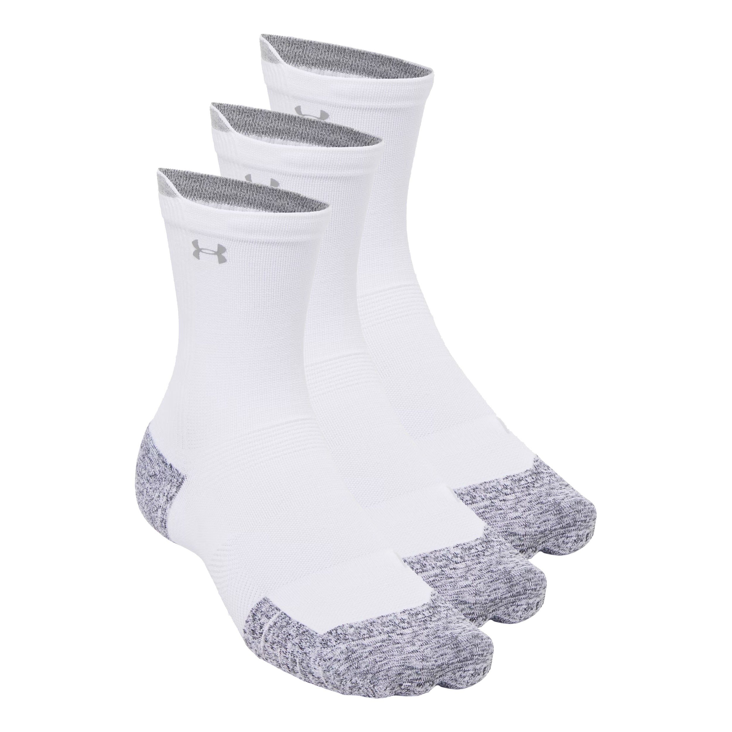 Under Armour Velociti Run Cush Crew 3pack Hardloopsokken Unisex - wit, wit