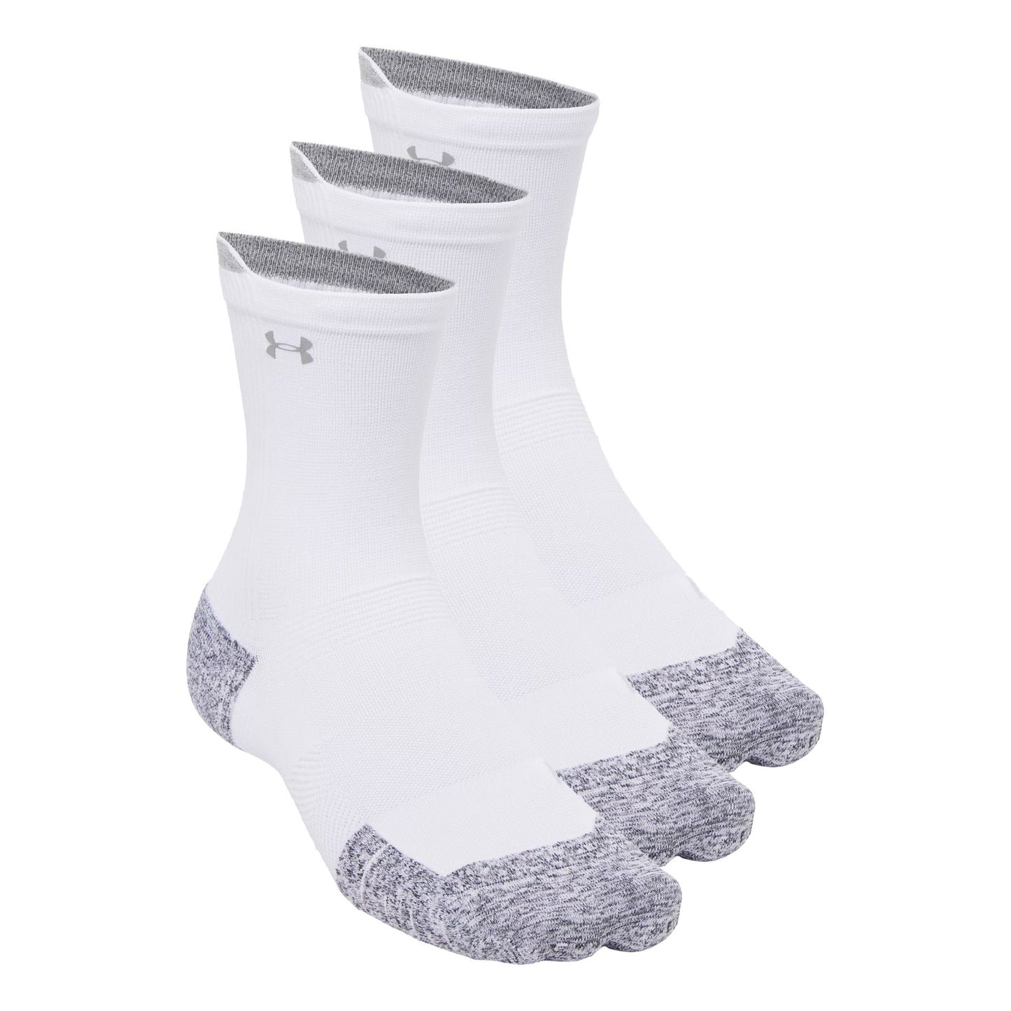 Under Armour Velociti Run Cush Crew 3pack Hardloopsokken Unisex - wit, wit