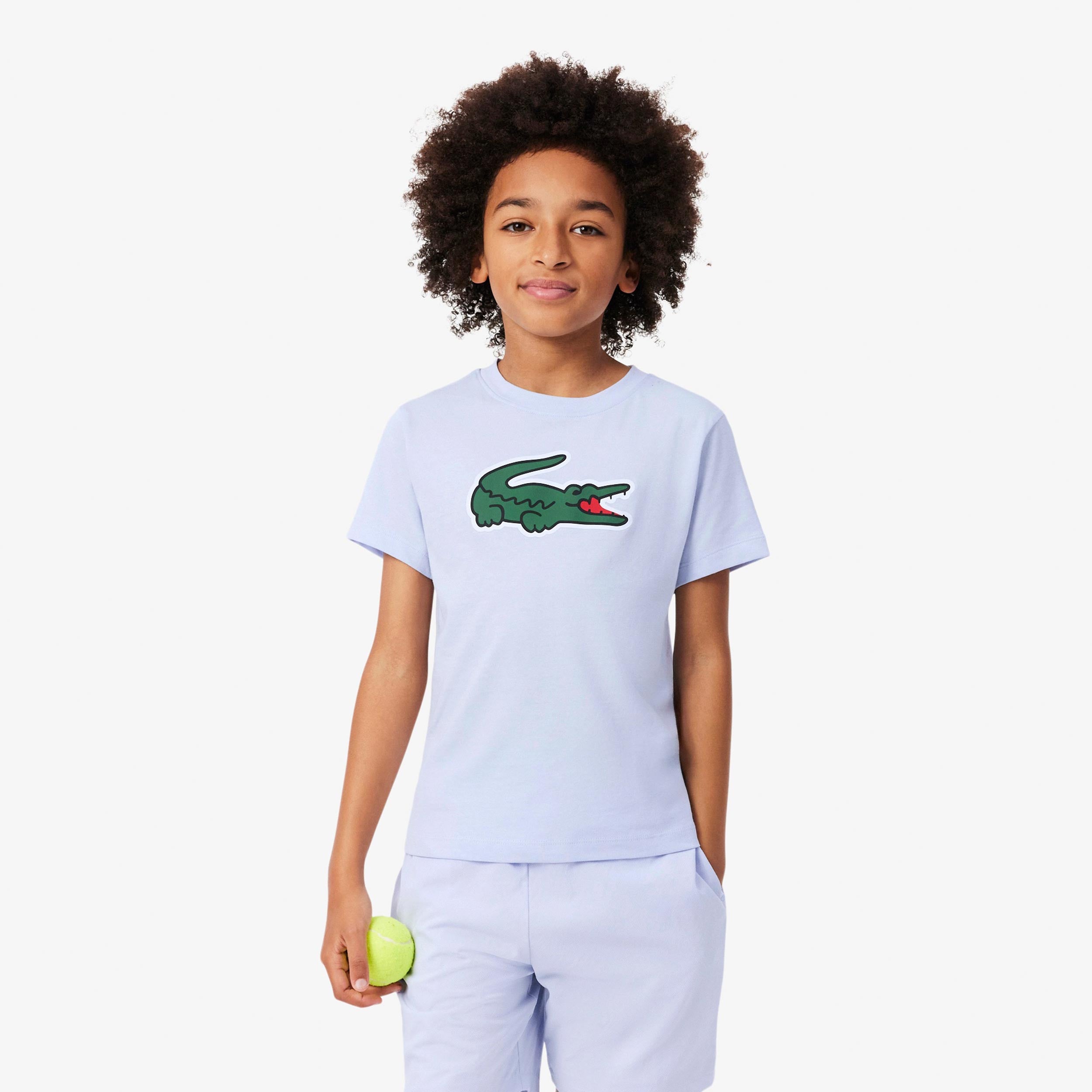 Lacoste T-shirt Enfants - bleu clair, vert