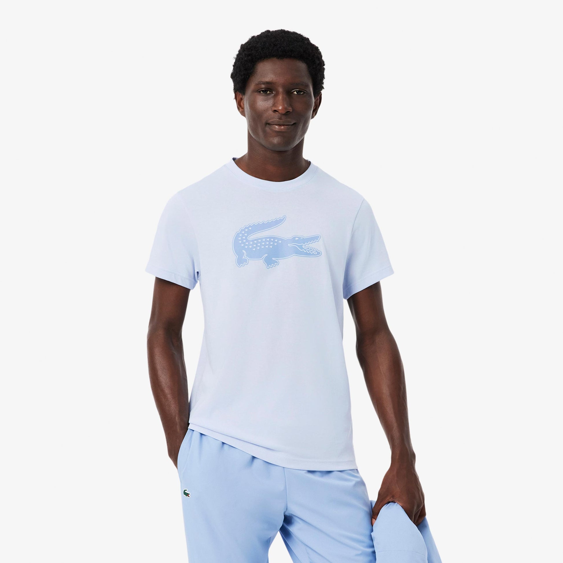 Lacoste T-shirt Hommes - bleu clair, bleu gris