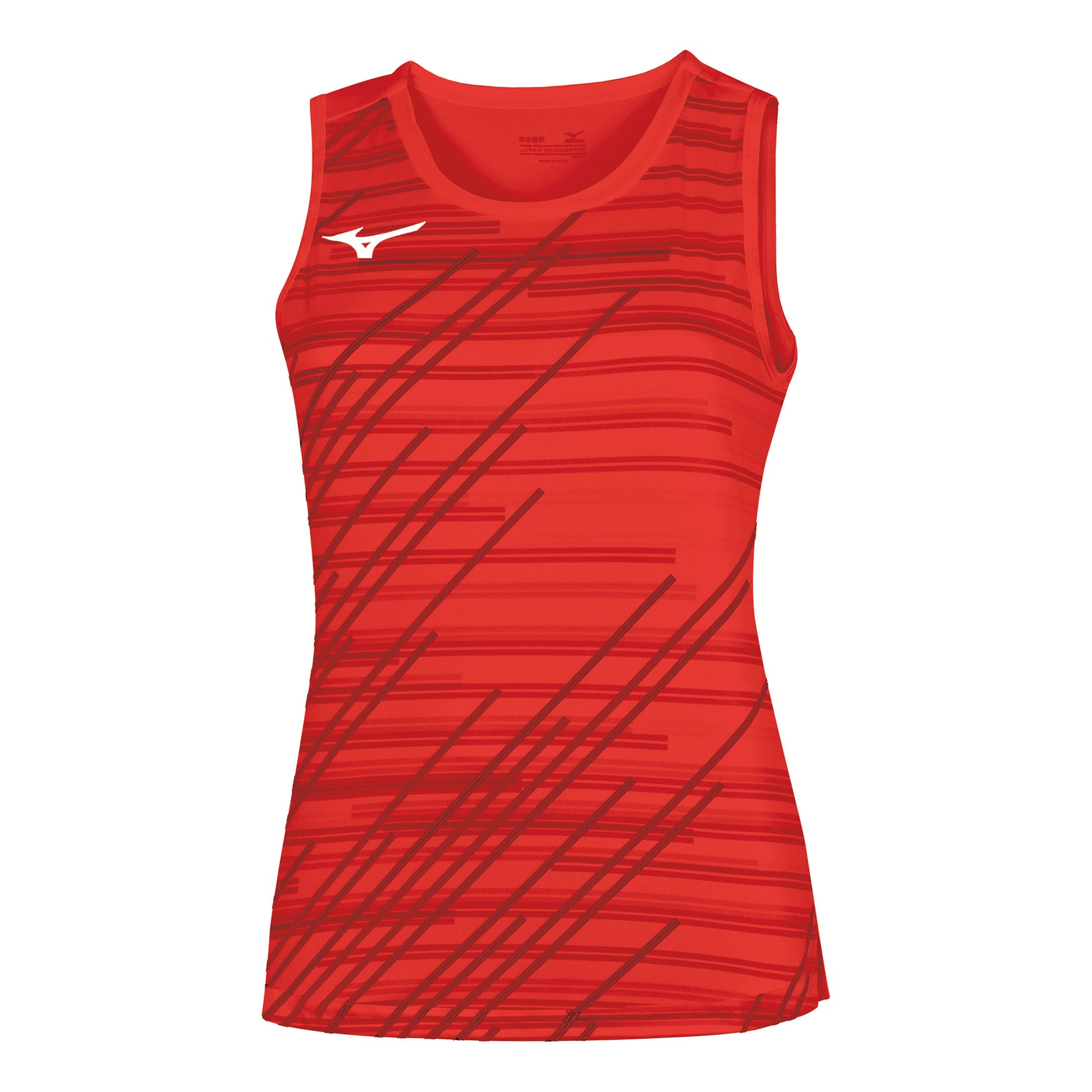 Mizuno Team Chiba Débardeur tank top Femmes-rouge