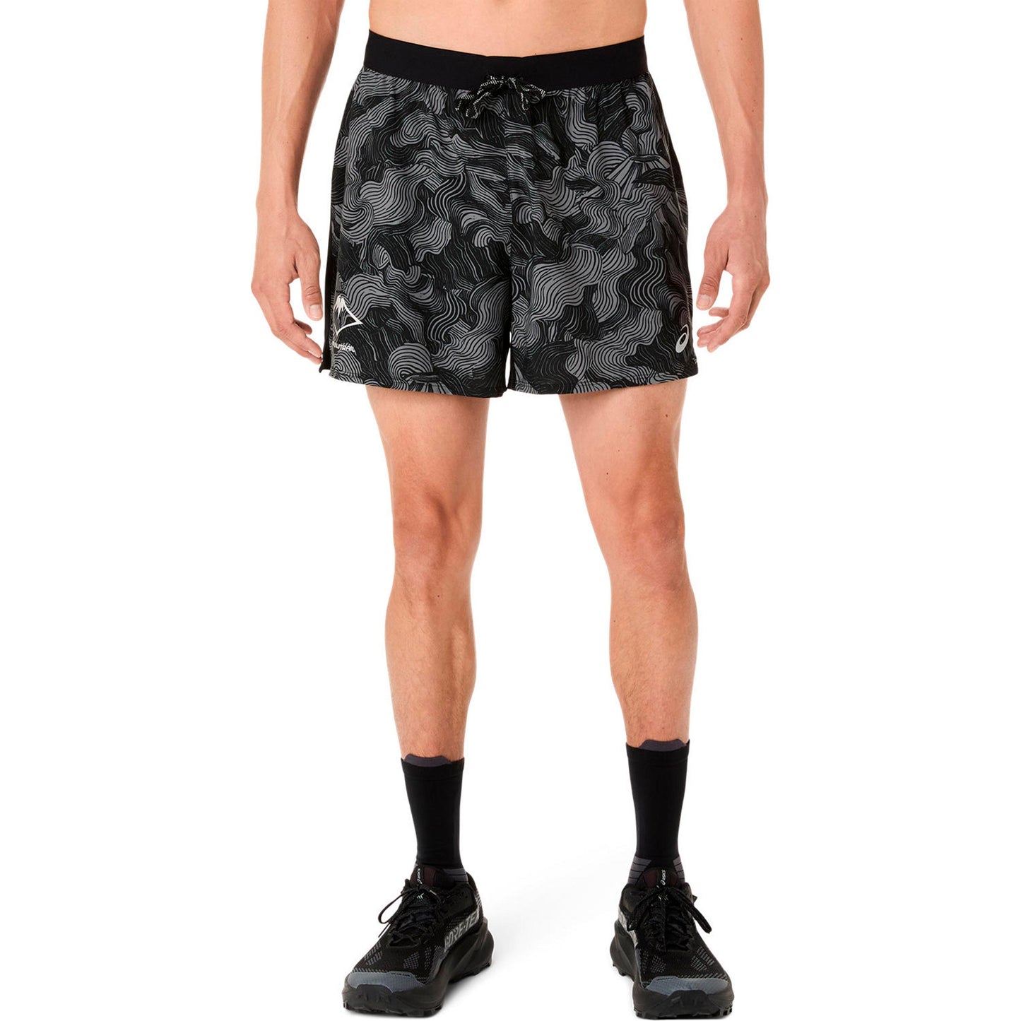 ASICS Fujitrail AOP 5in   Hardloopshorts Heren - zwart, grijs