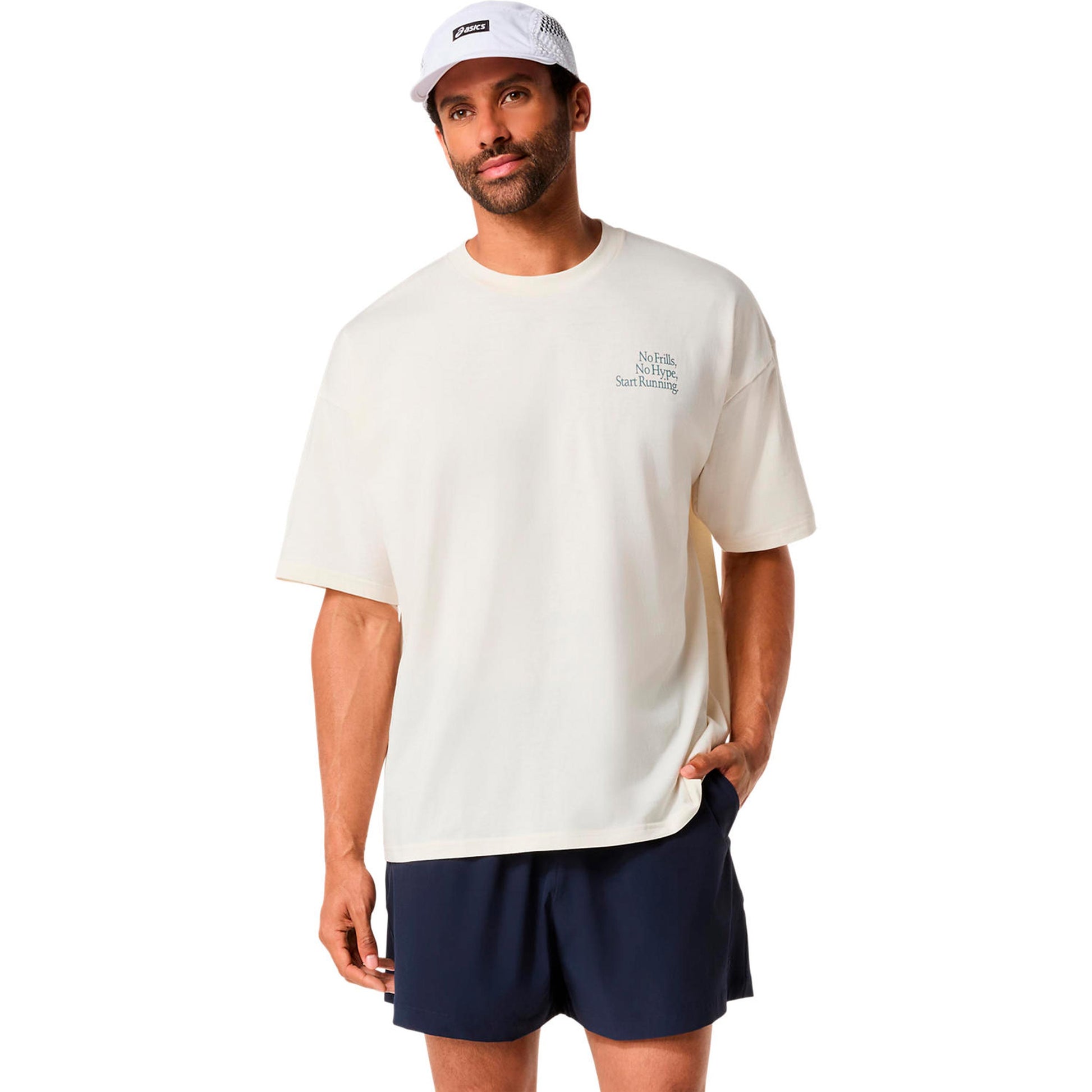 ASICS Runner Message Graphic Relaxed  Maillot de course Hommes - crème