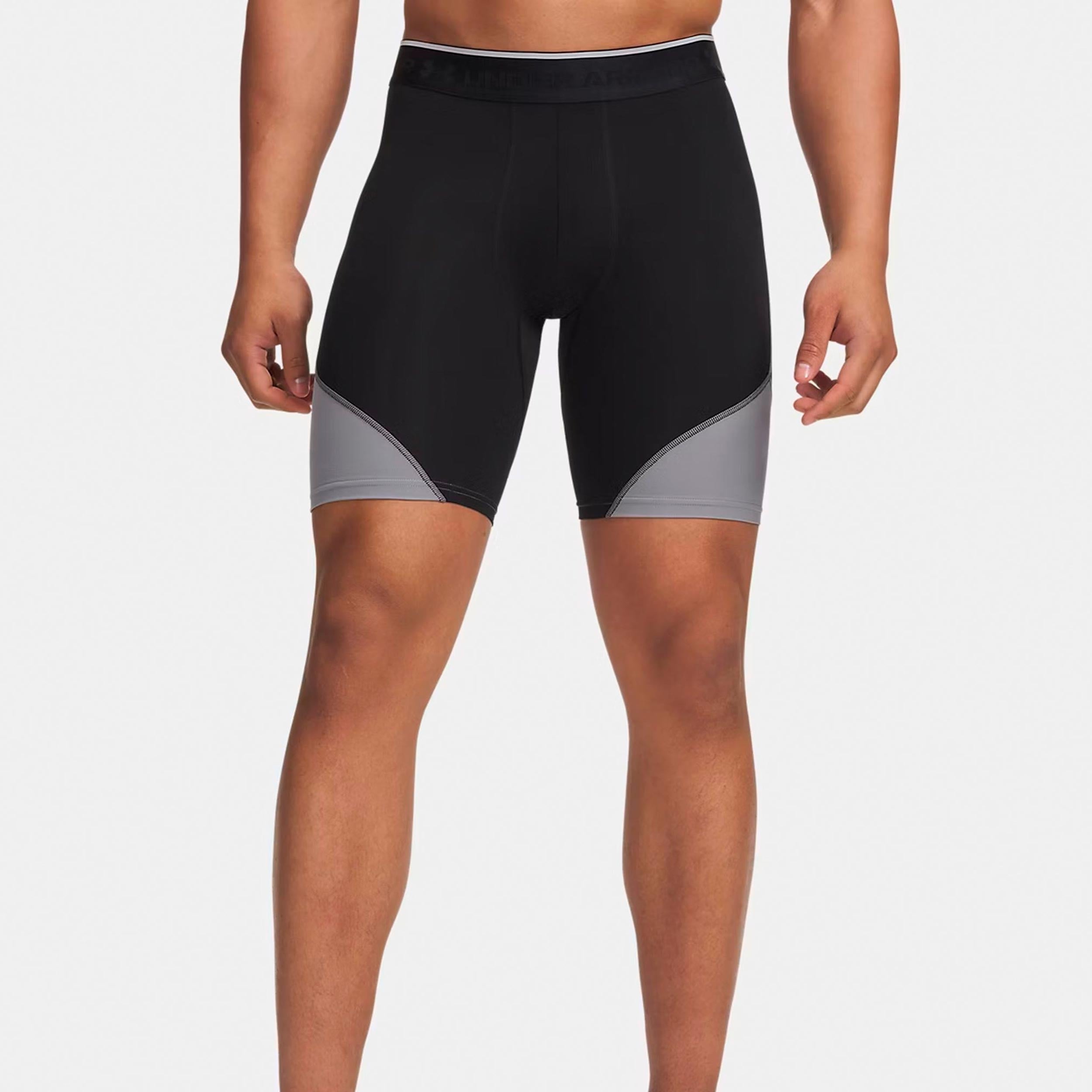 Under Armour Elite Long Shorts Heren - zwart, zilver