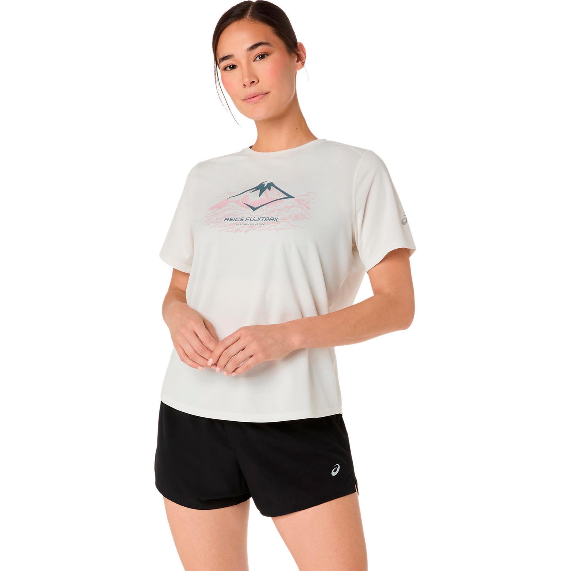 ASICS Fujitrail Logo  Hardloopshirt Dames - beige