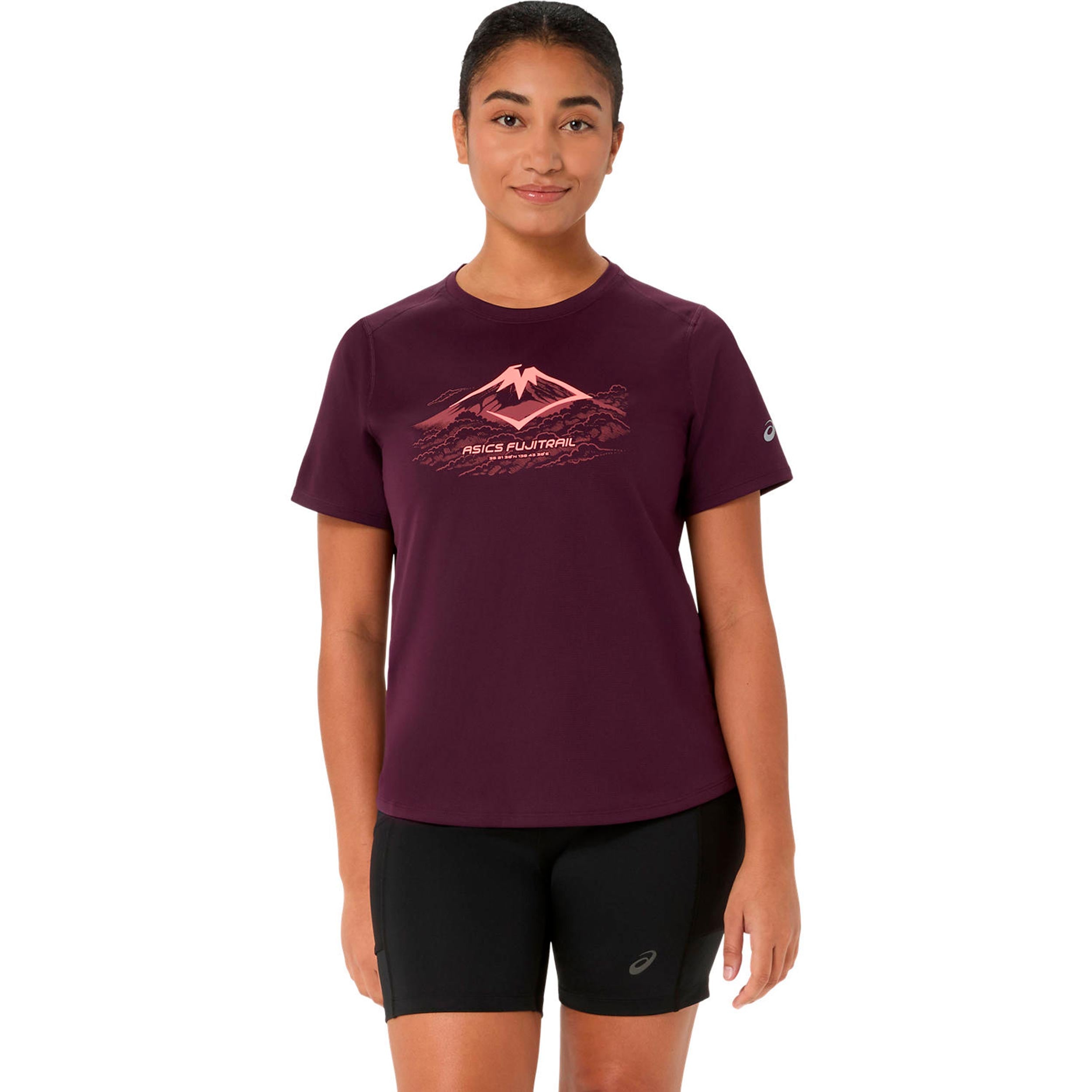 ASICS Fujitrail Logo  Maillot de course Femmes - rouge vin