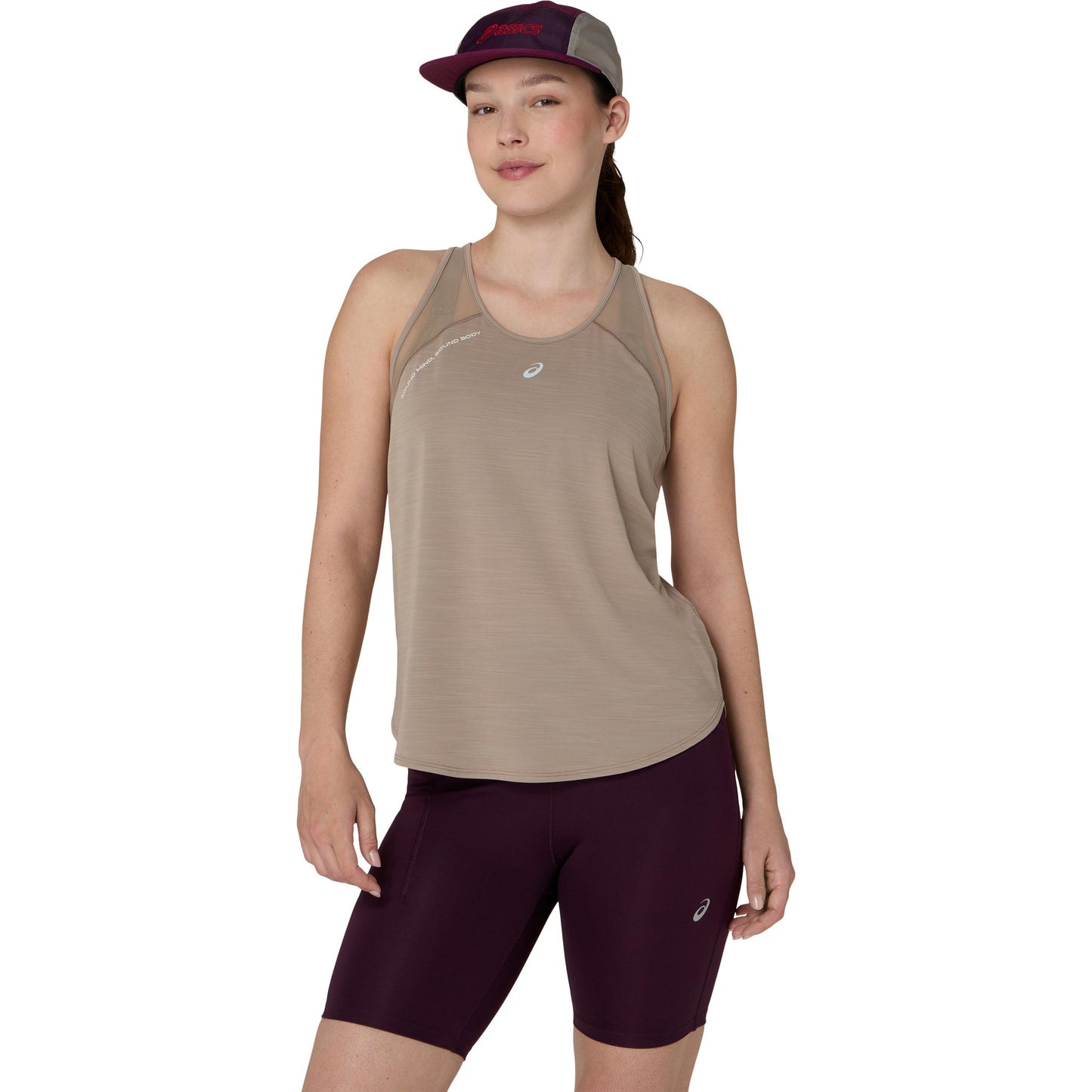 ASICS Road  Hardloopshirt Dames - beige, crème