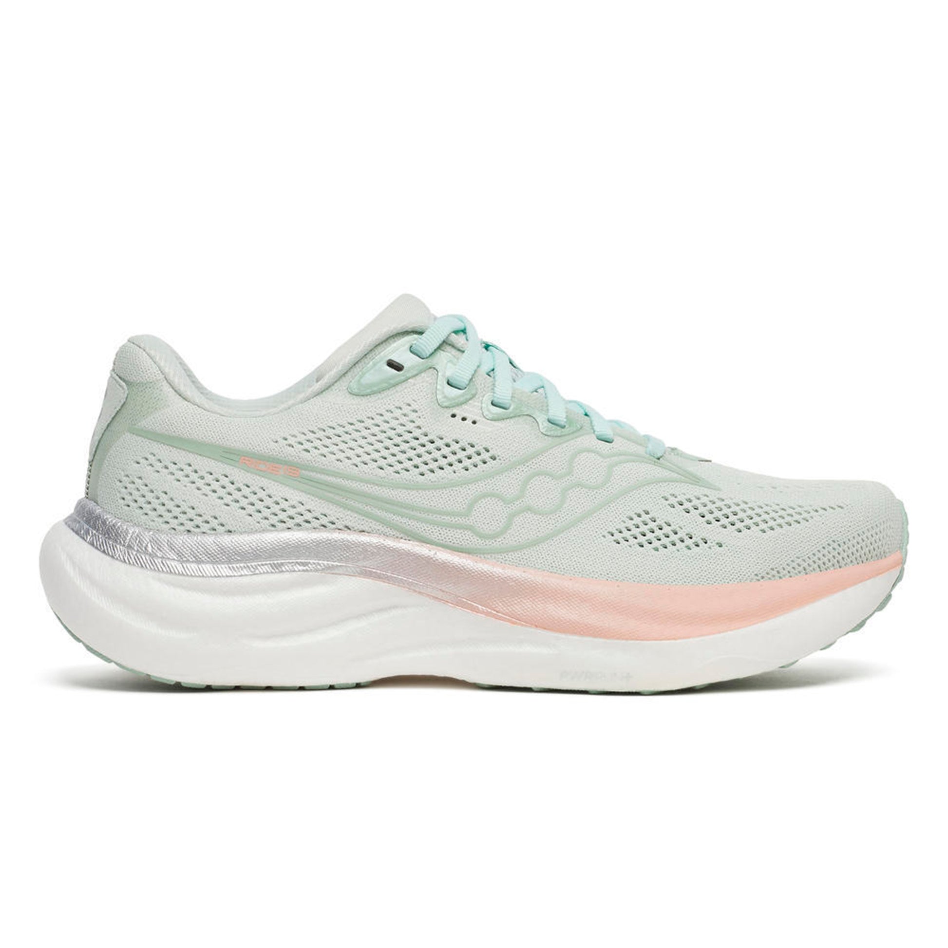 Saucony Ride 19 Chaussure de running sans stabilisateurs Femmes-vert clair, rosé