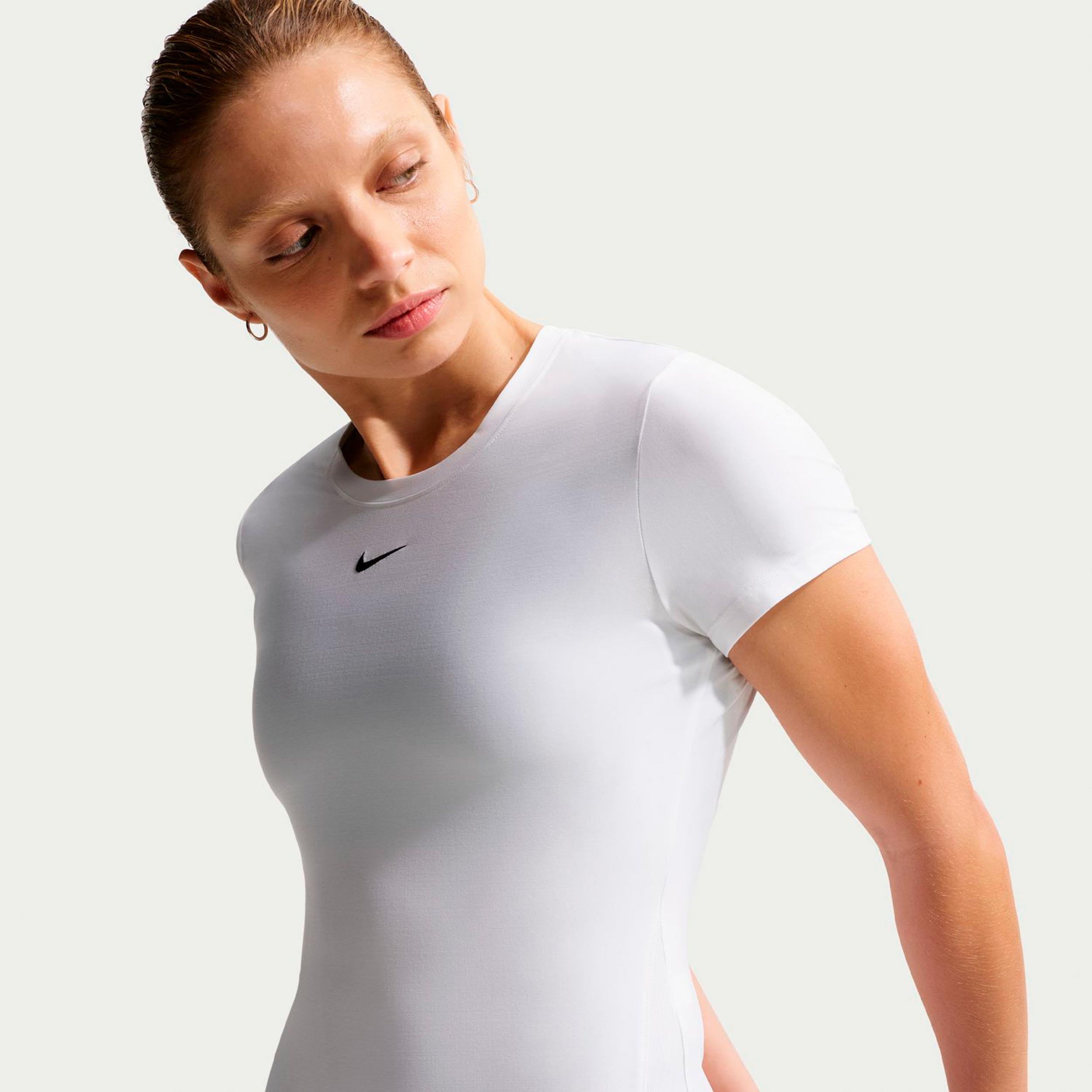 Nike Dri-Fit Victory  T-shirt Dames - wit, zwart