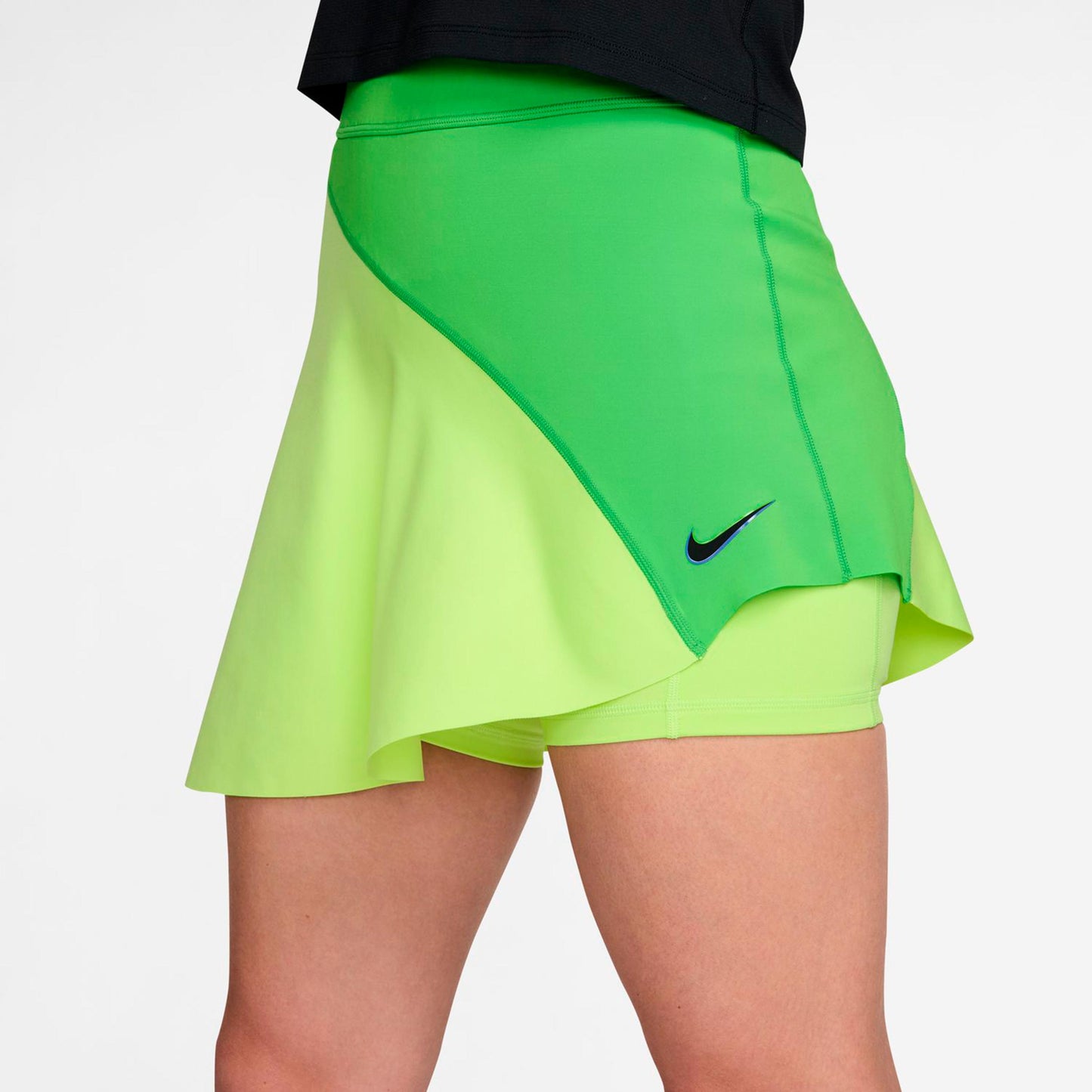 Nike Court Dri-Fit Slam High Rise Rok Dames-groen, limoen