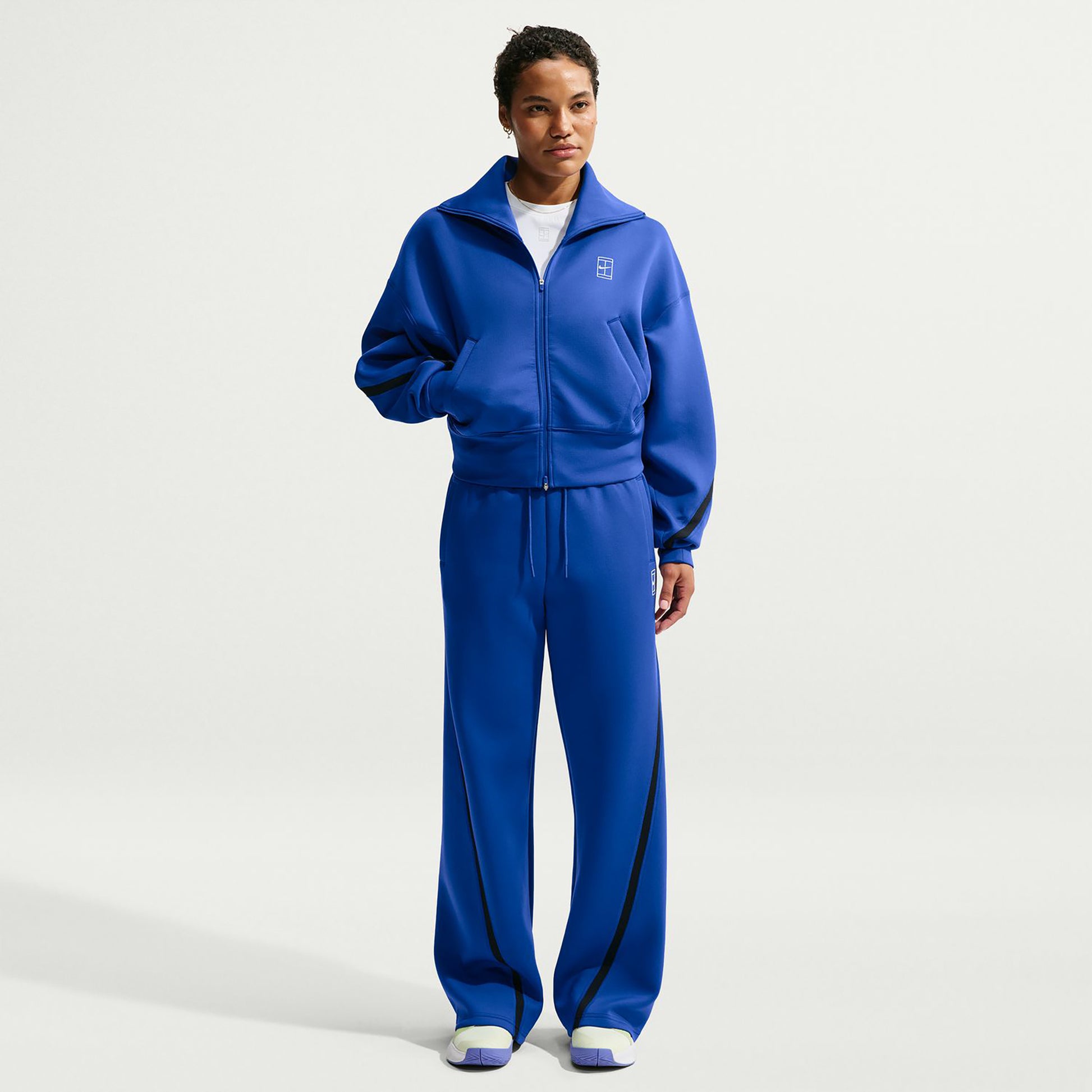 Nike Court Dri-Fit Advantage  Trainingsjack Dames - blauw