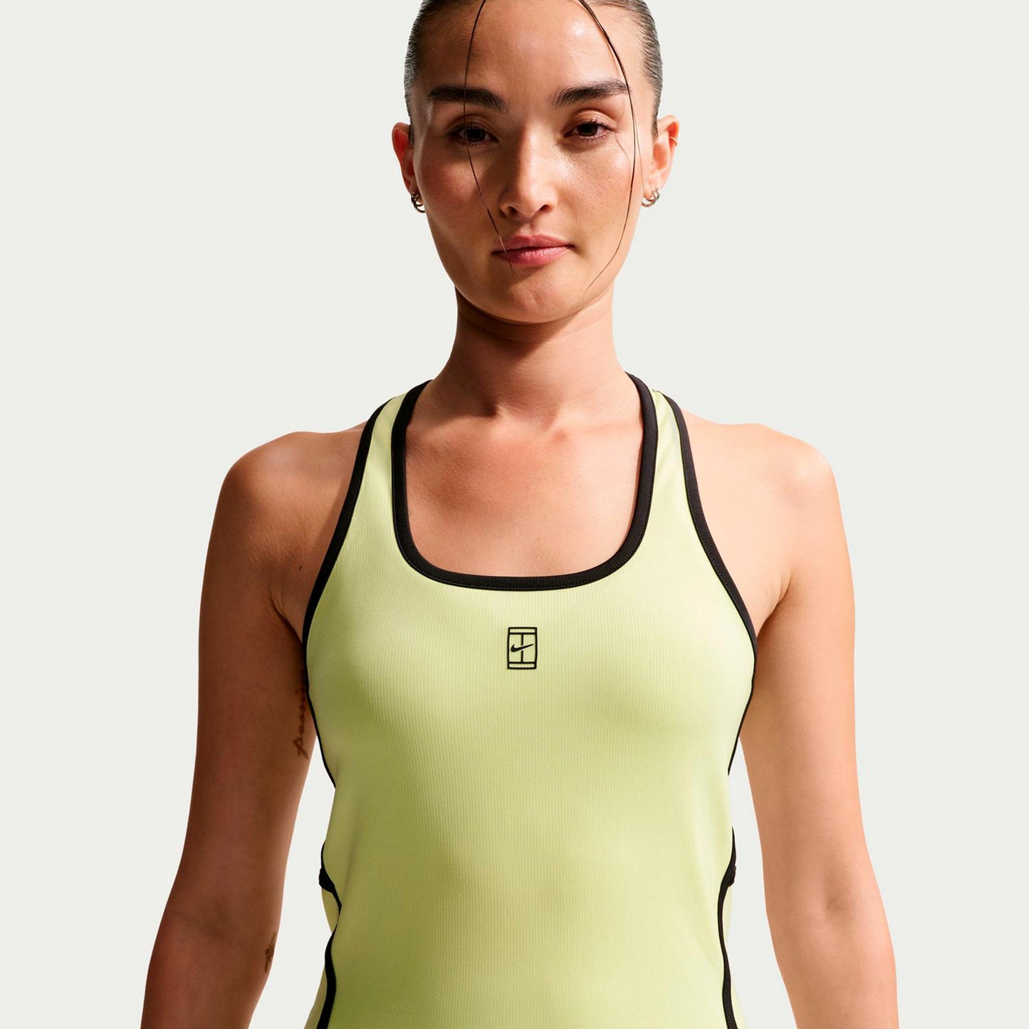 Nike Court Dri-Fit Advantage Tanktop Dames-limoen